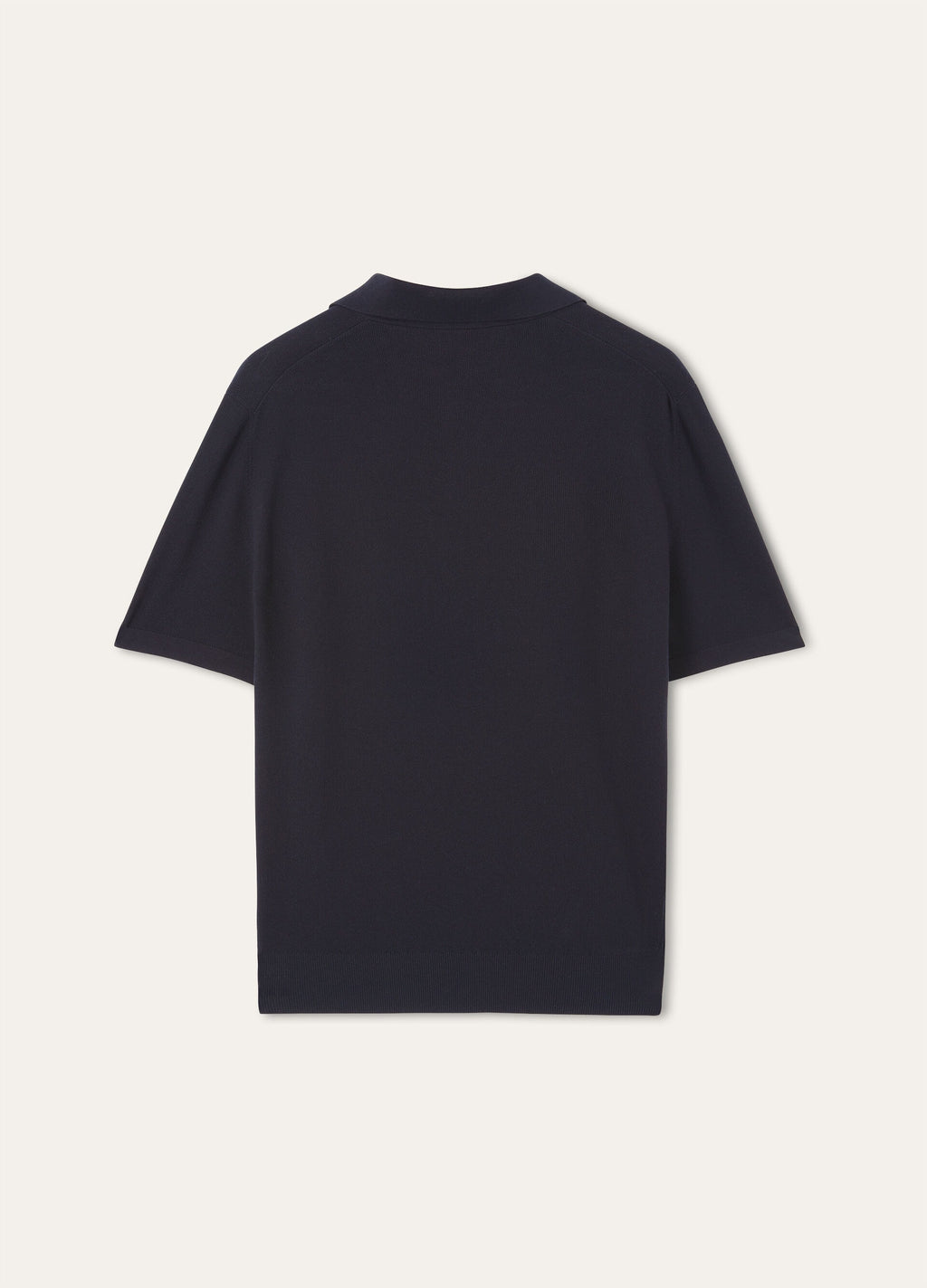 Buttonless Polo Shirt - Navy Blue