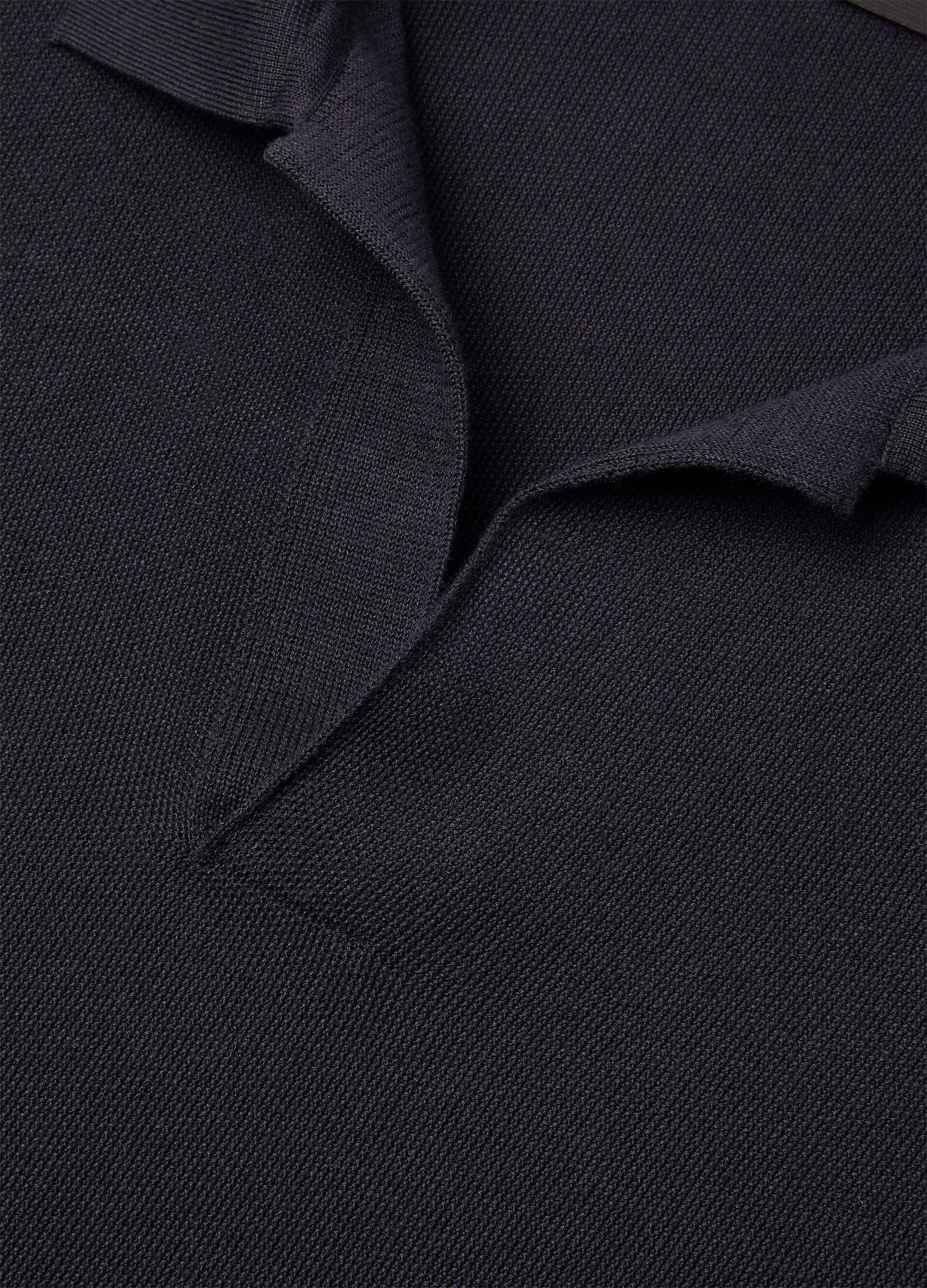 Buttonless Polo Shirt - Navy Blue