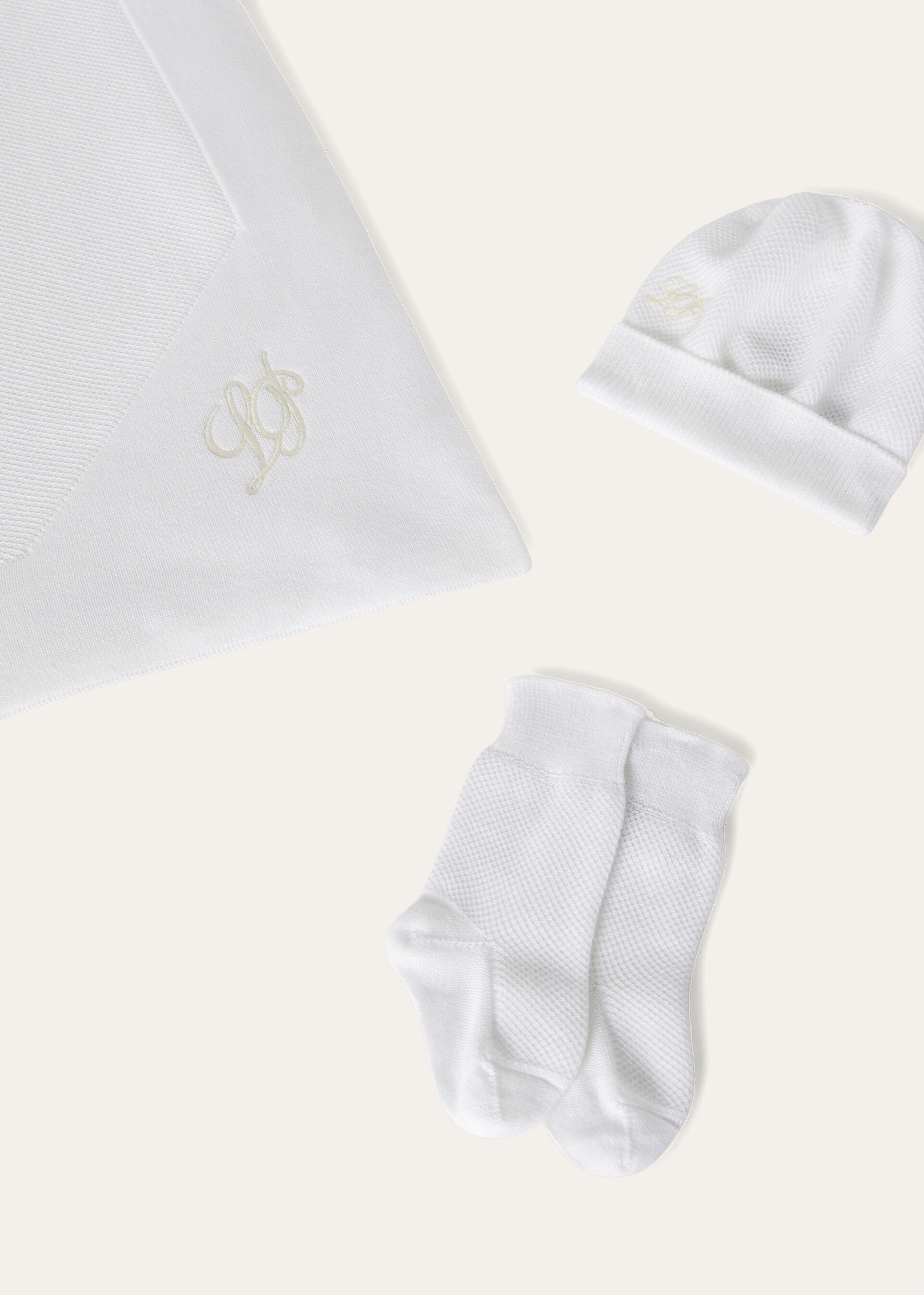 Baby Sunrise Beanie - Optical White