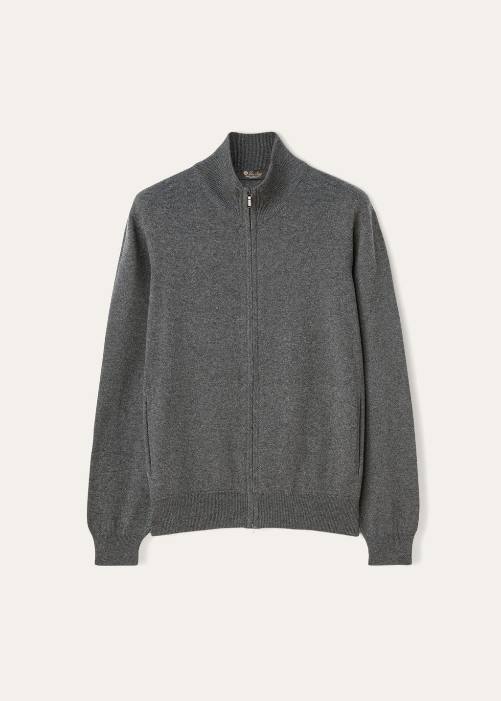 Classic Zip-Up Bomber Jacket - Gray Melange
