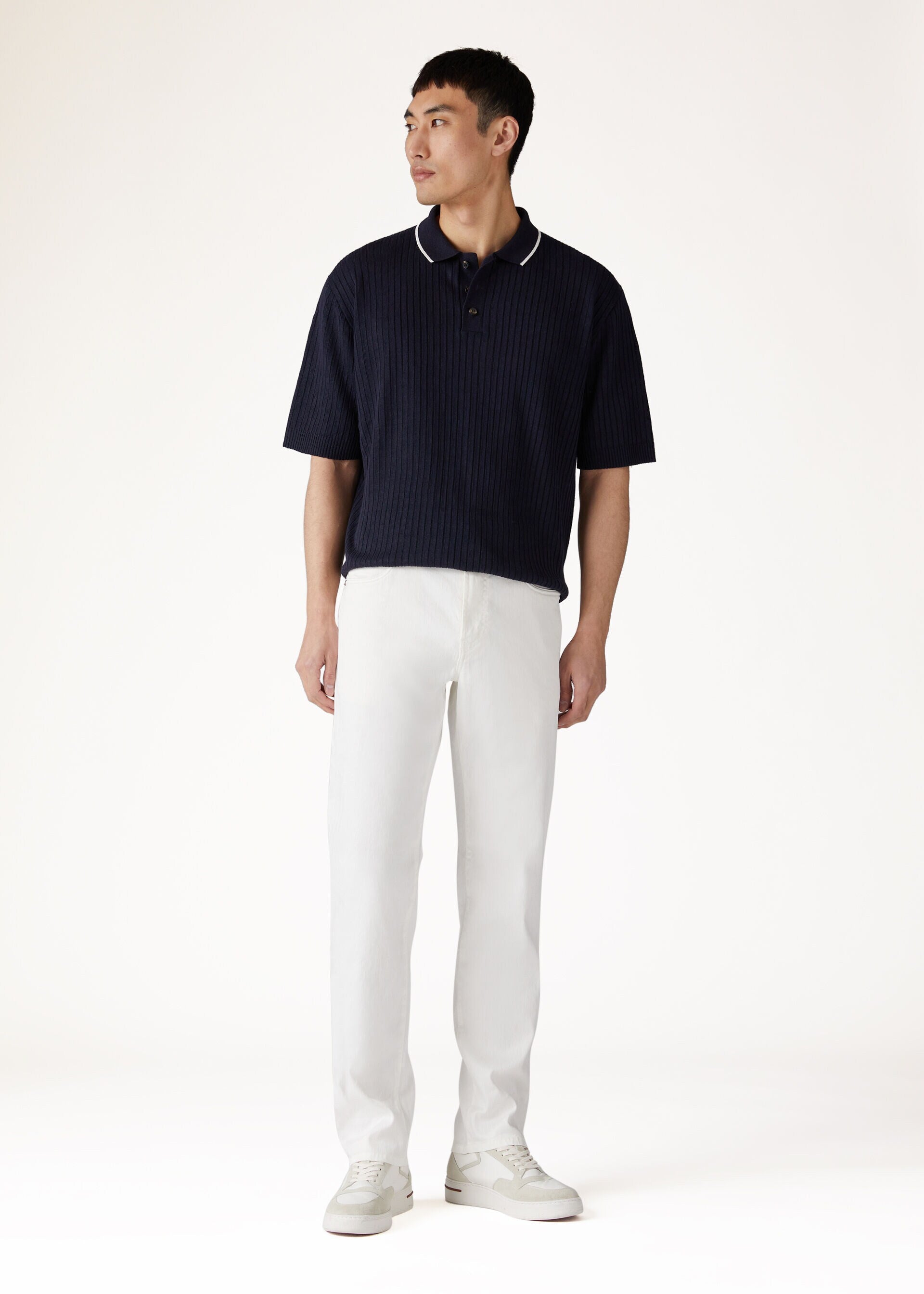 Quarona Five-Pocket Pants - White