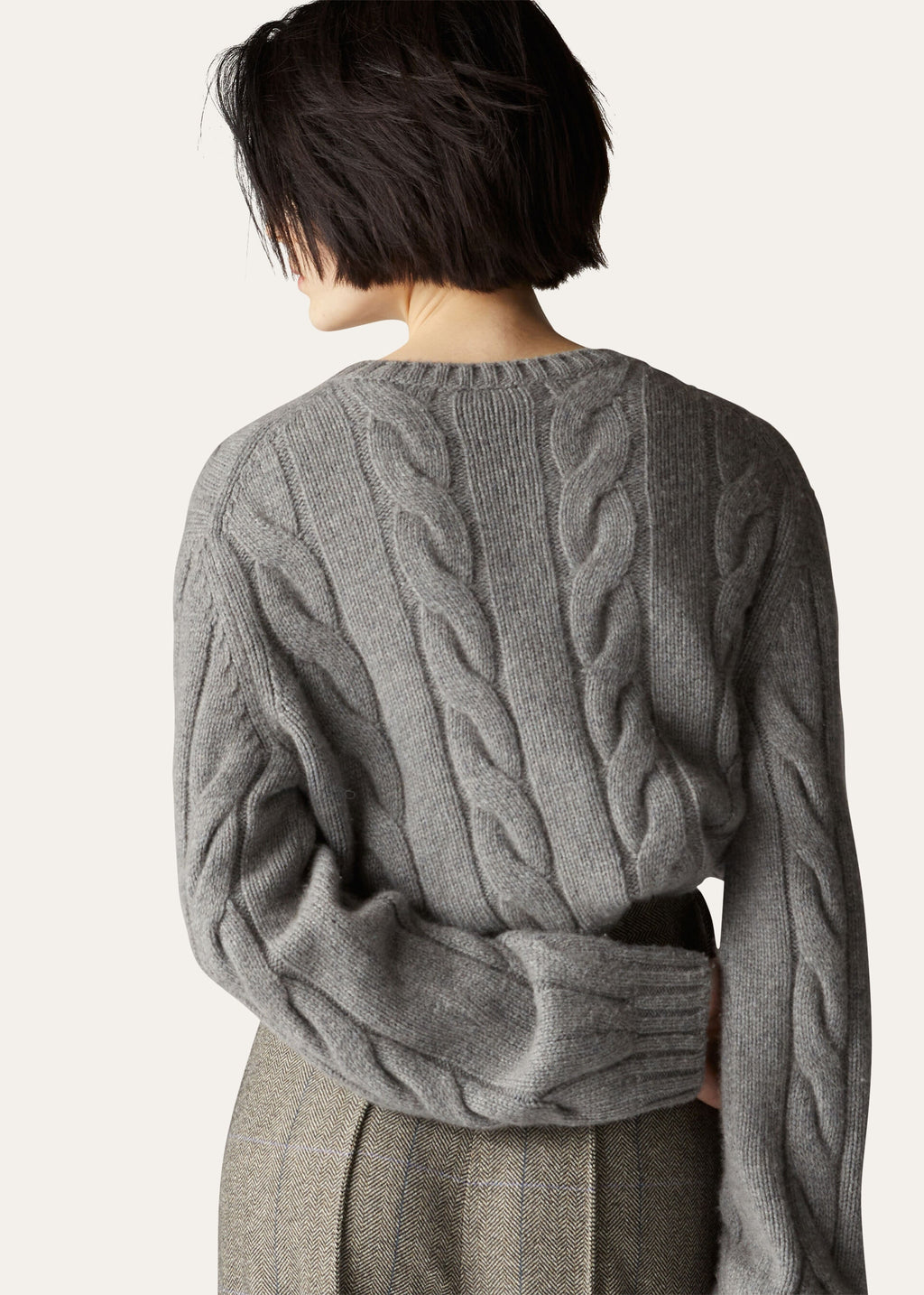Napier Crewneck - Cayenne Melange/North Sea
