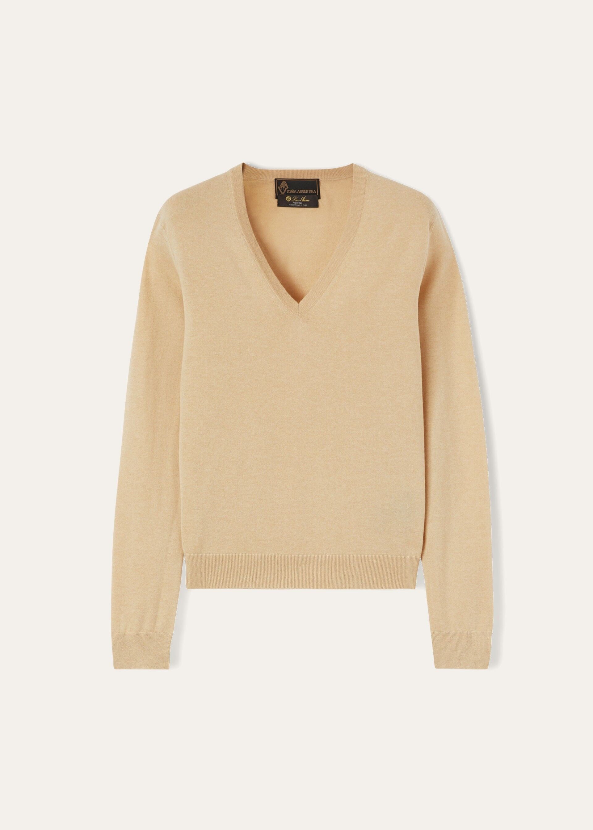 V-Neck - Natural Light Vicuna