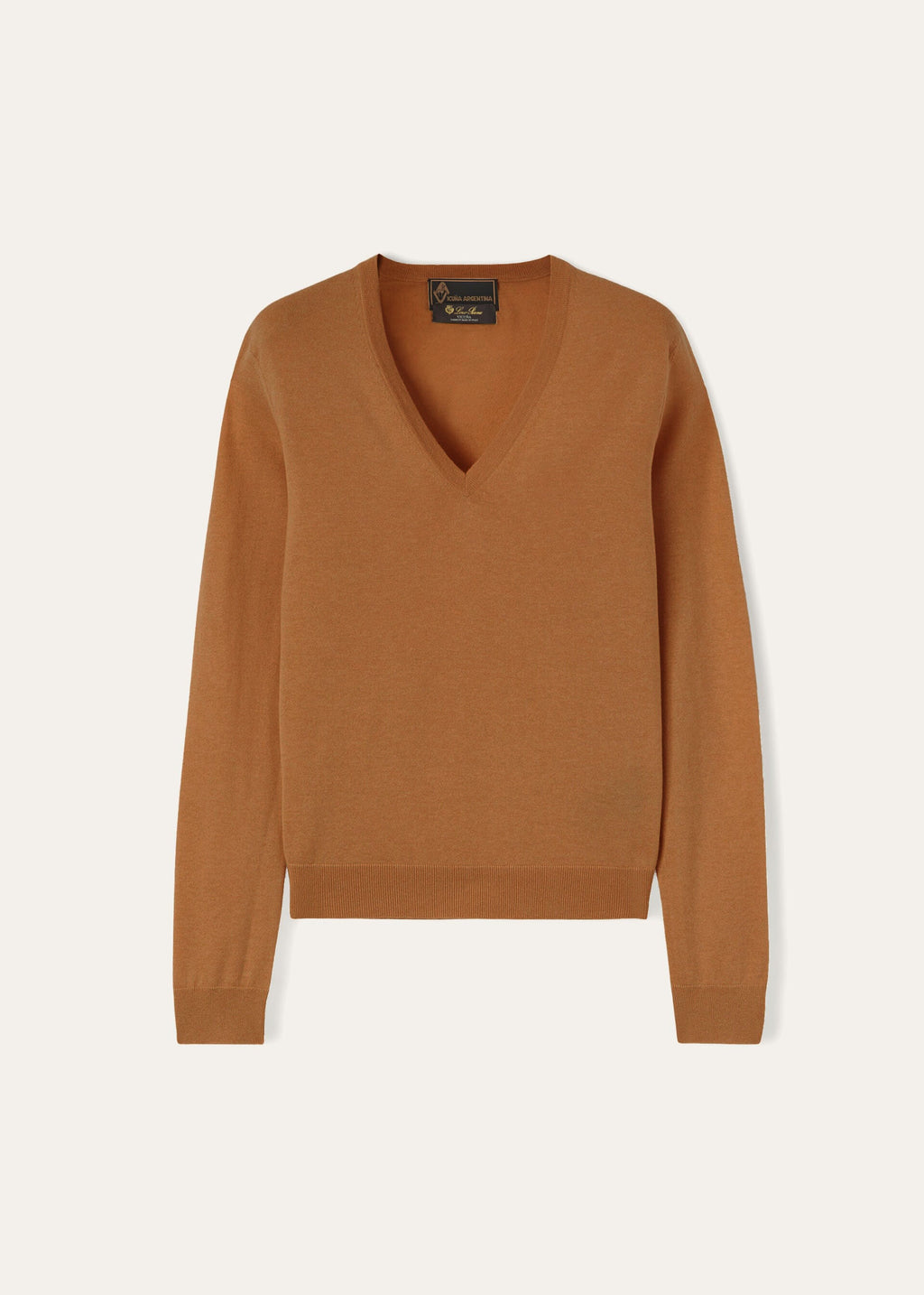 V-Neck - Natural Dark Vicuna