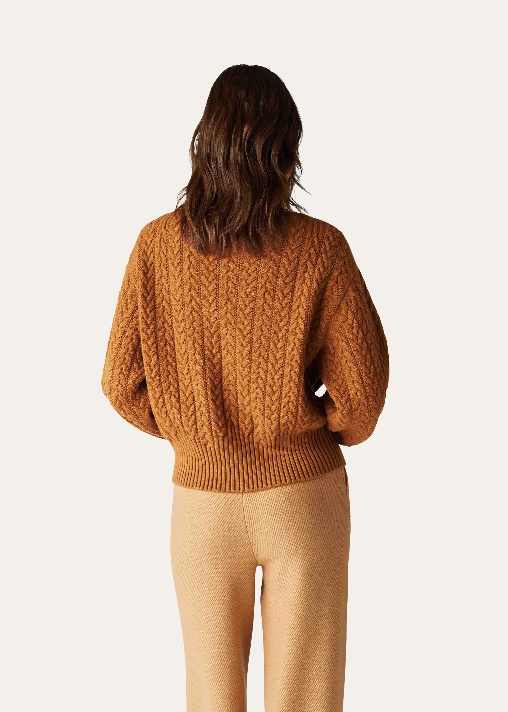 Boat-Neck Sweater - Natural Dark Vicuna