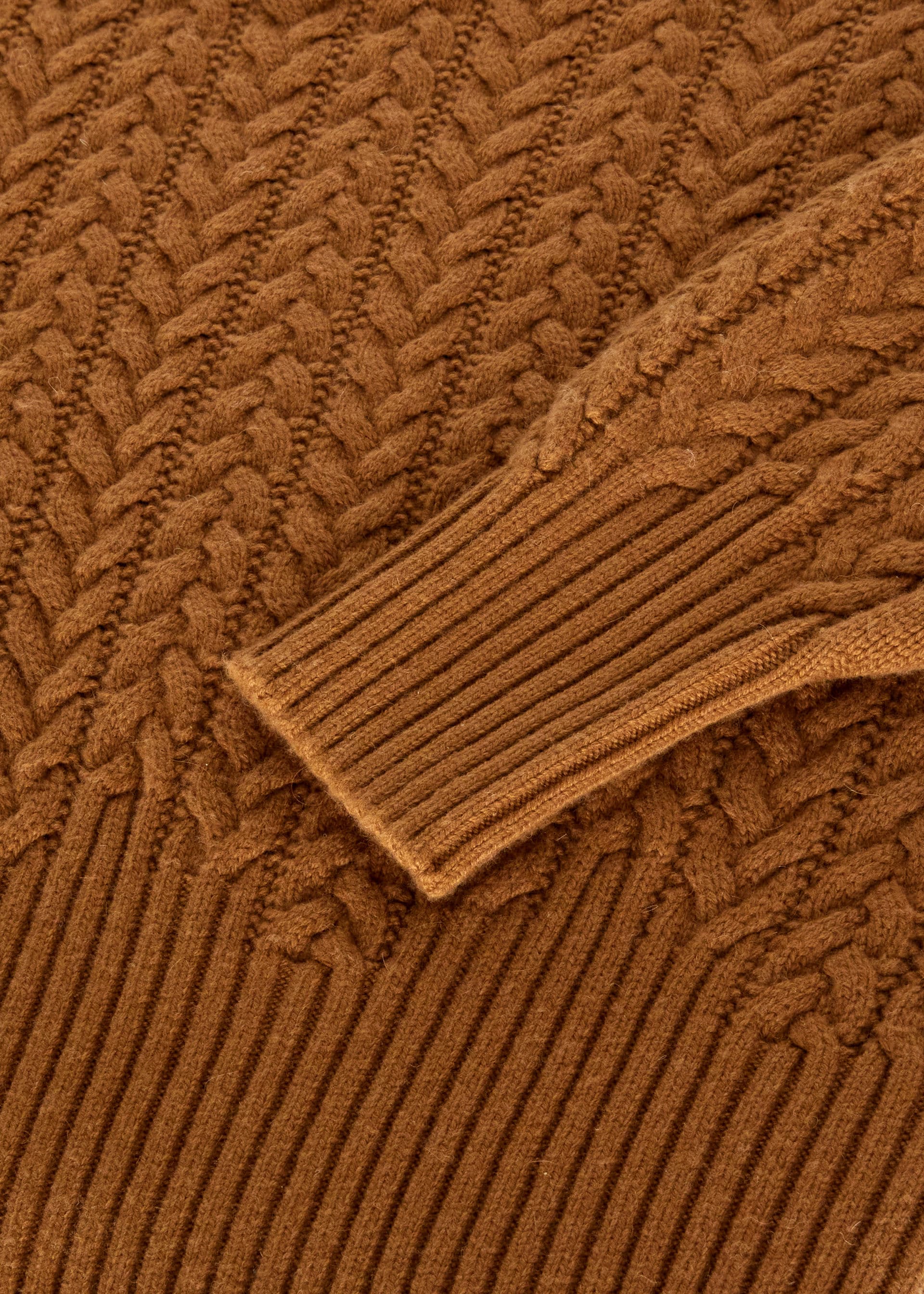 Boat-Neck Sweater - Natural Dark Vicuna