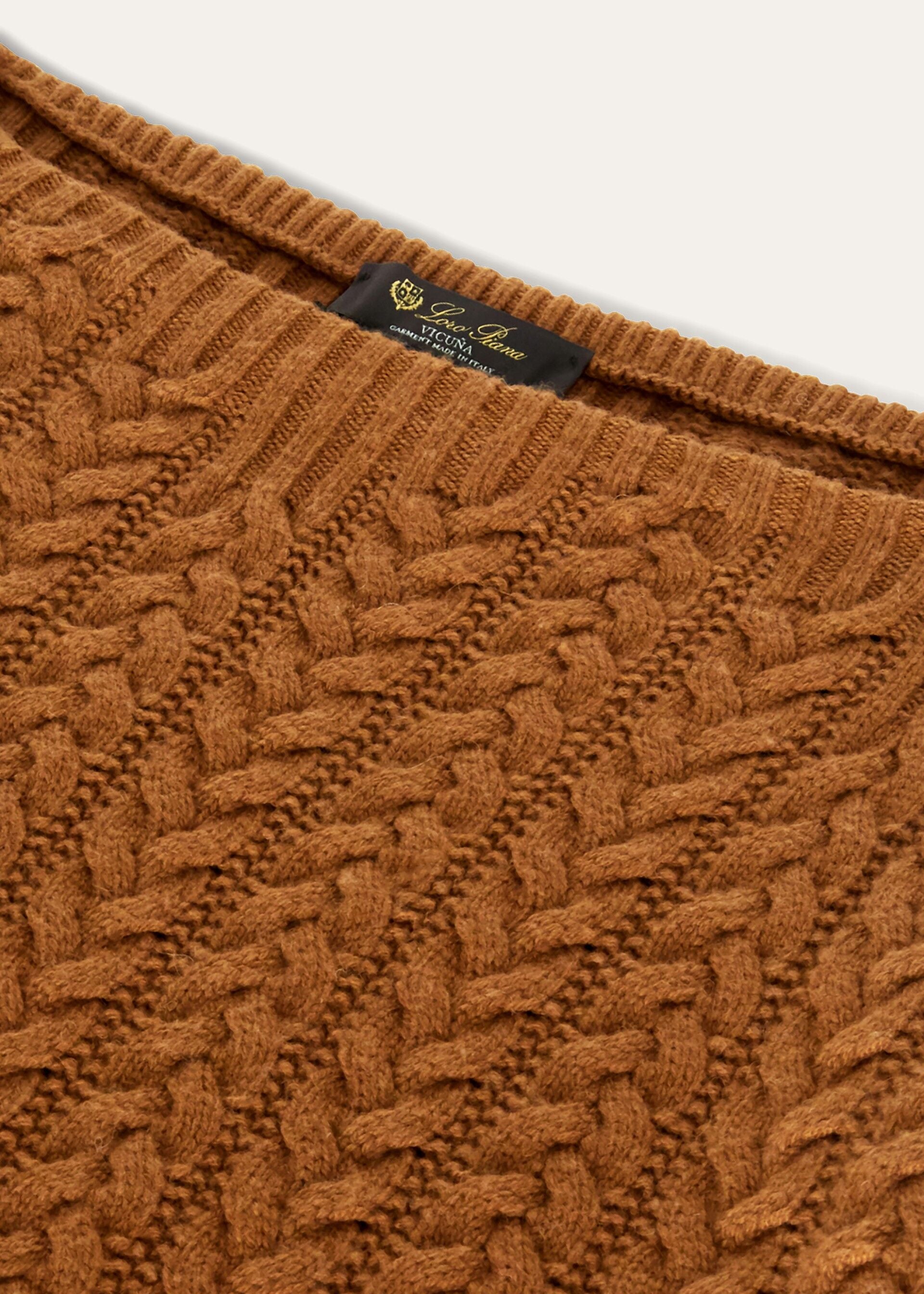Boat-Neck Sweater - Natural Dark Vicuna