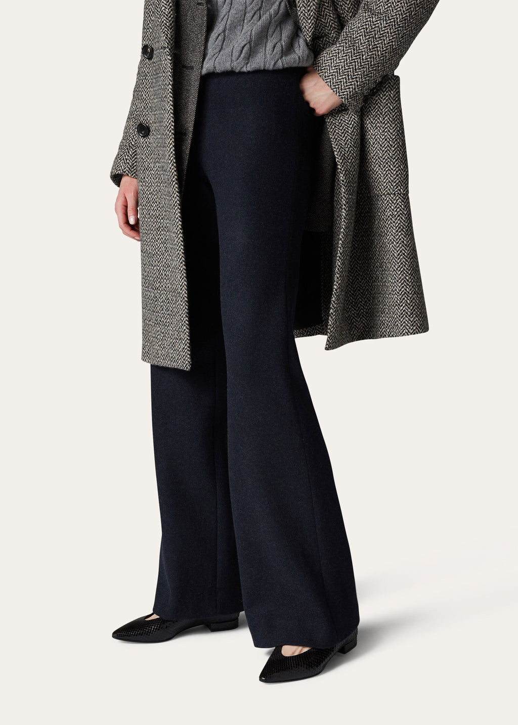 Robin Pants - Navy Blue/Gray Melange