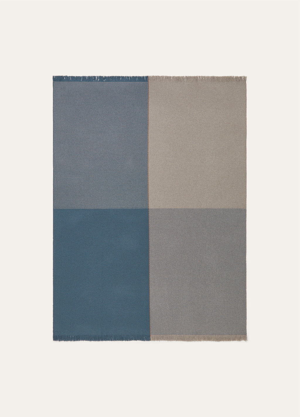 Gobi Throw Blanket - Taupe / Green Blue
