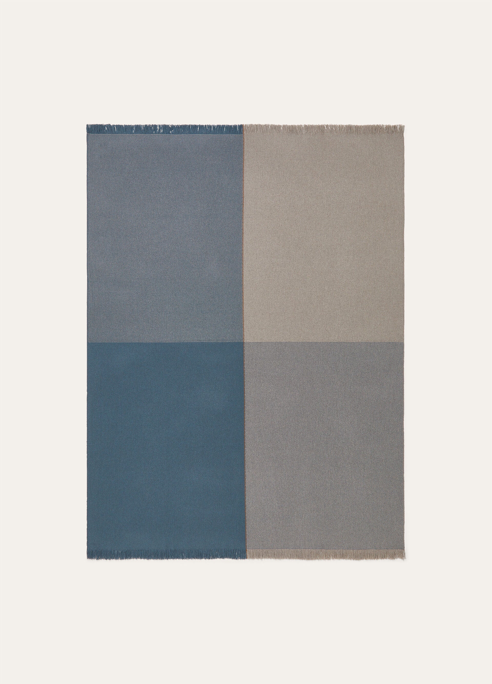 Gobi Throw Blanket - Taupe / Green Blue