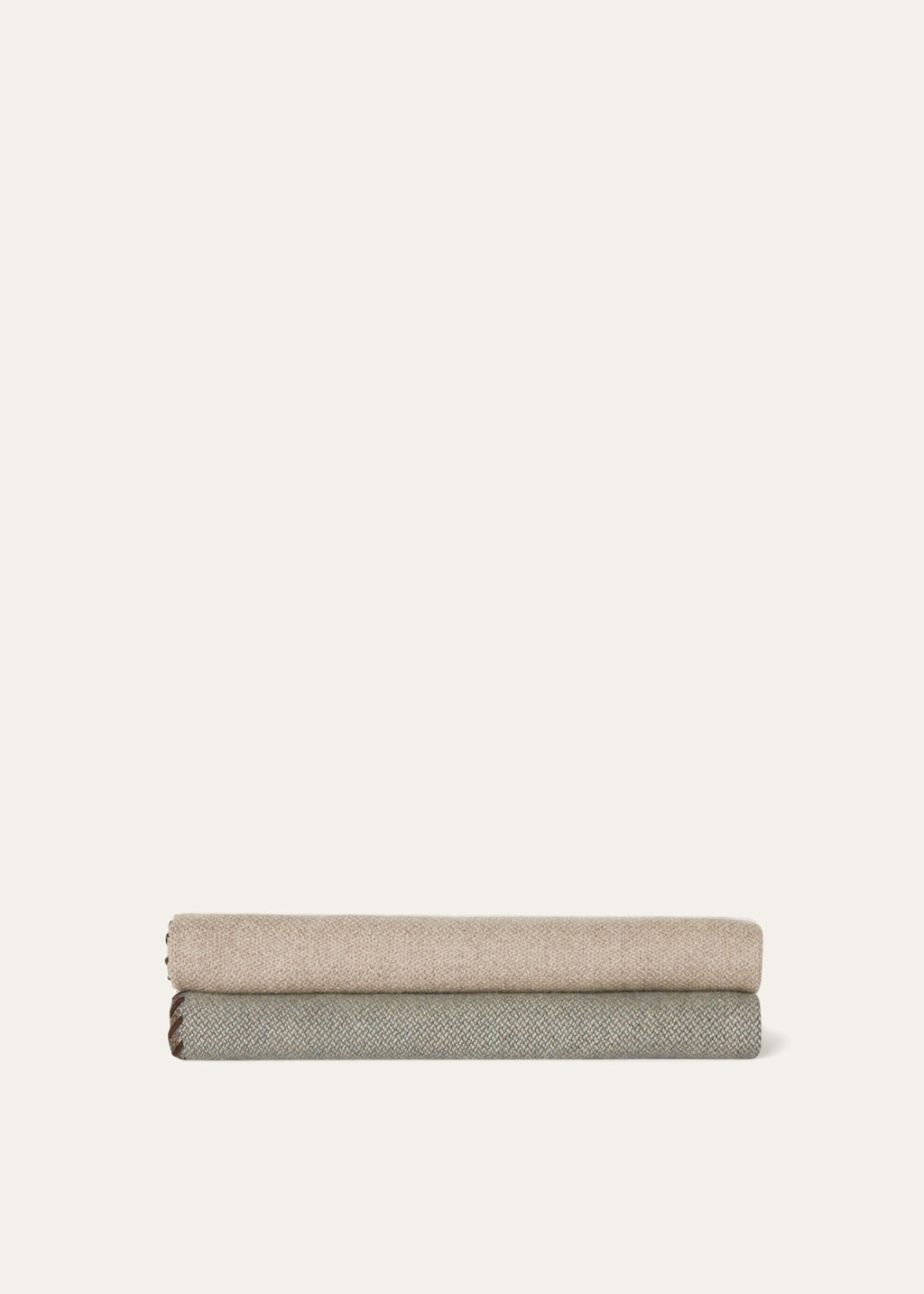 Gobi Throw Blanket - Taupe / Green Blue