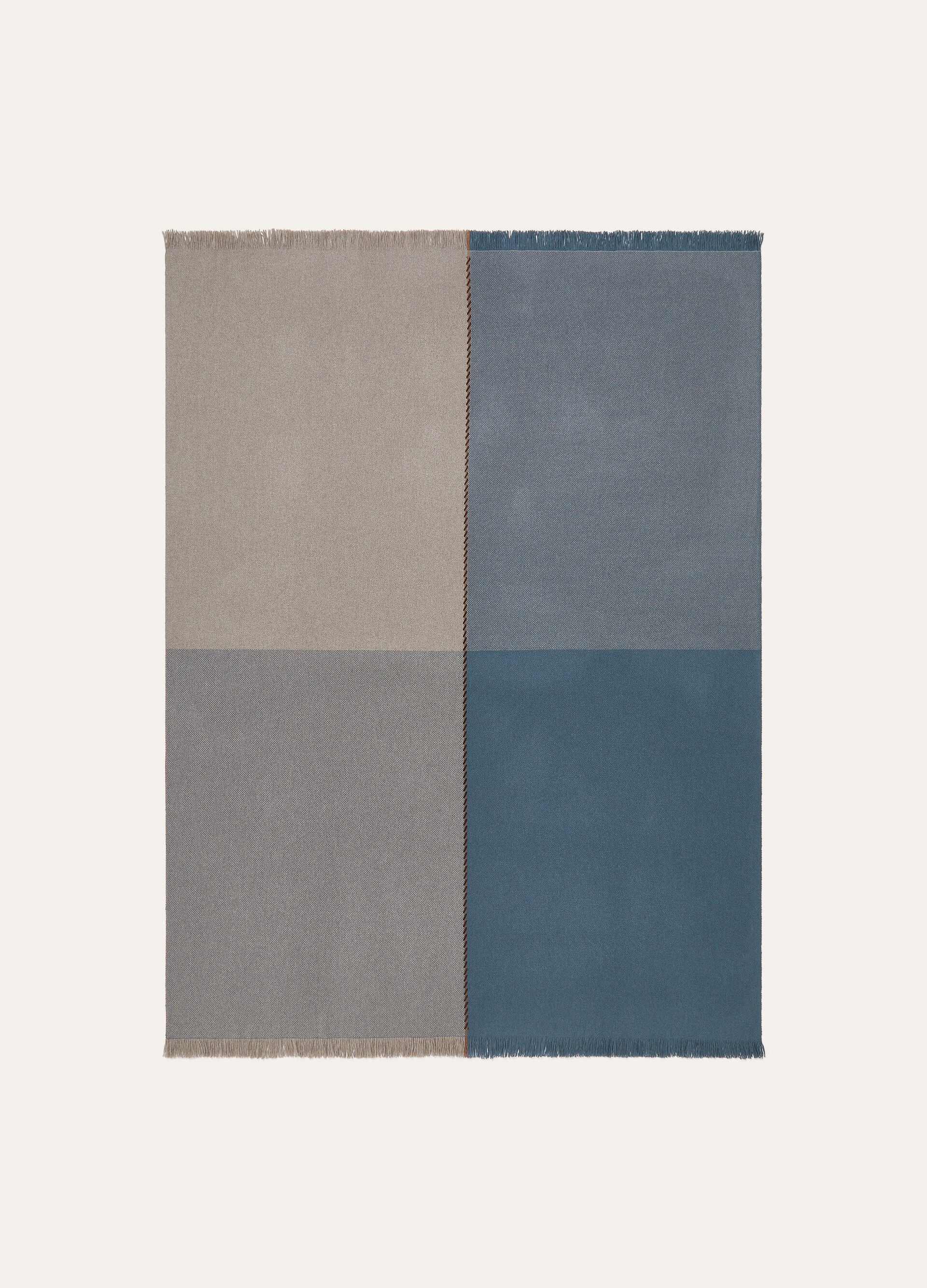 Gobi Throw Blanket - Taupe / Green Blue