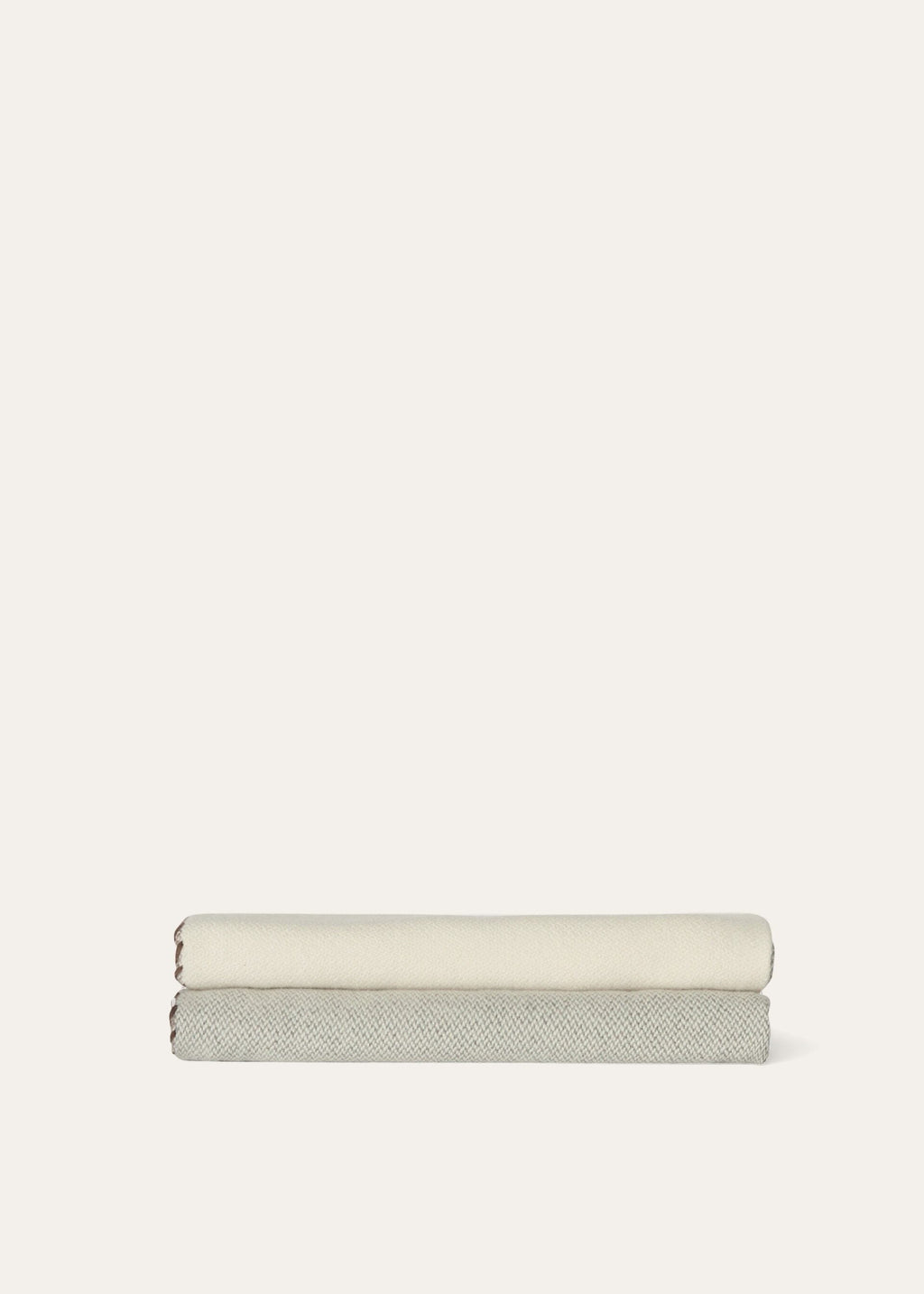 Gobi Throw Blanket - White / Grey