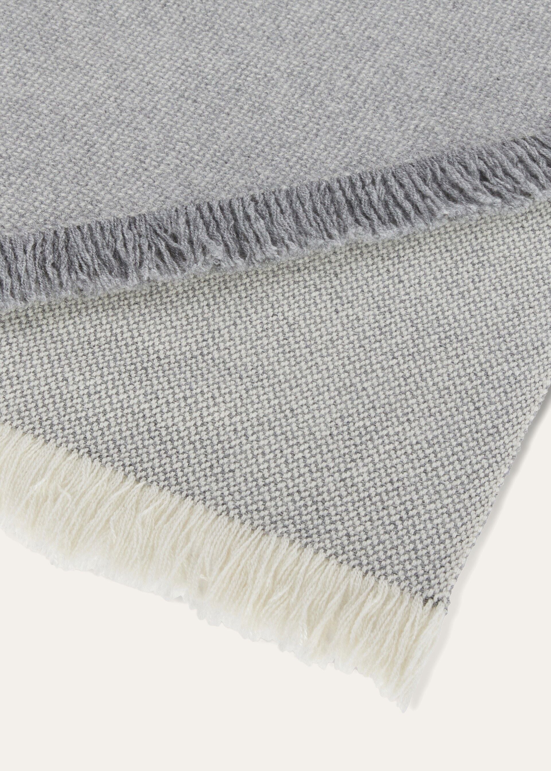 Gobi Throw Blanket - White / Grey