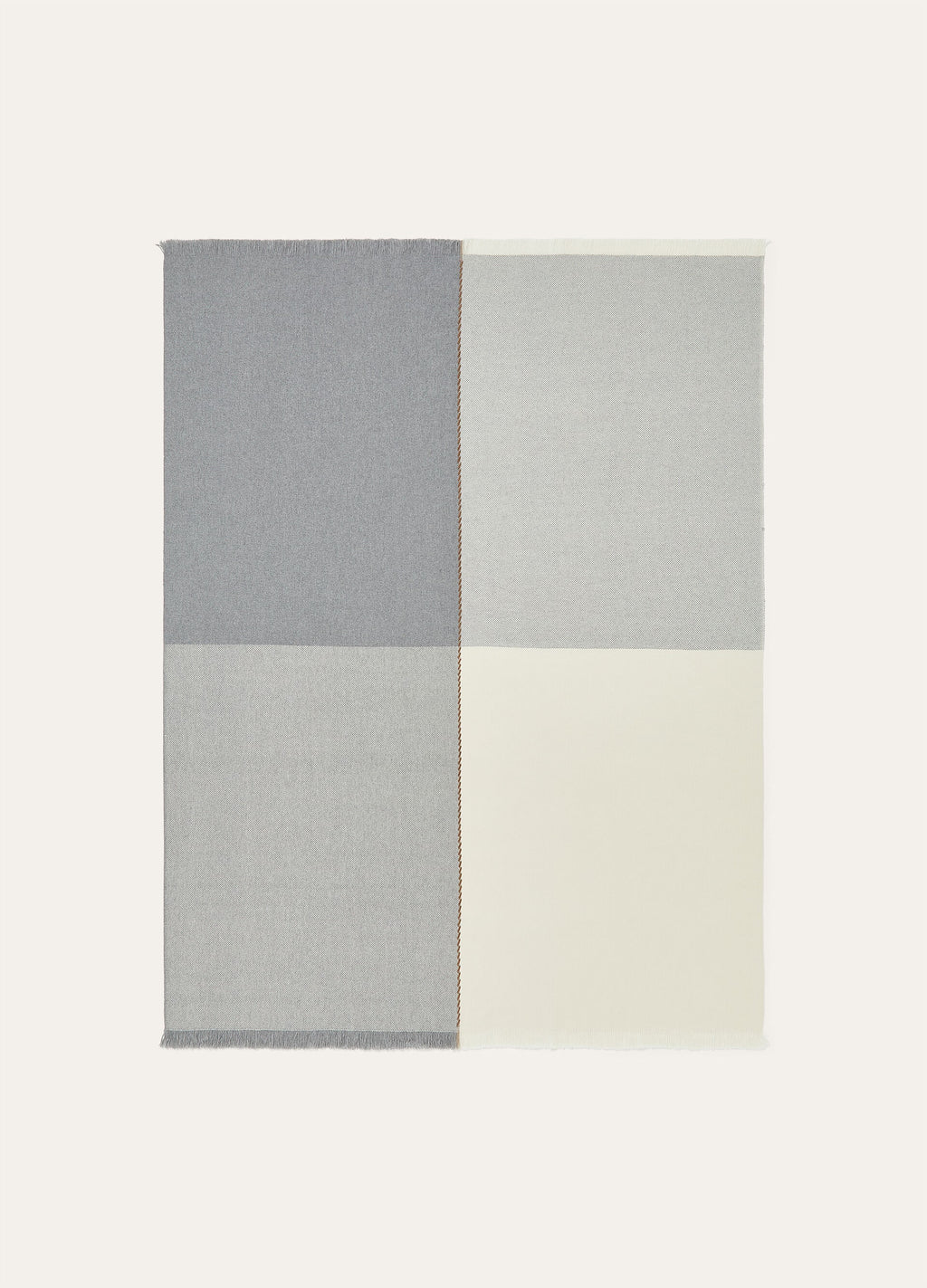 Gobi Throw Blanket - White / Grey