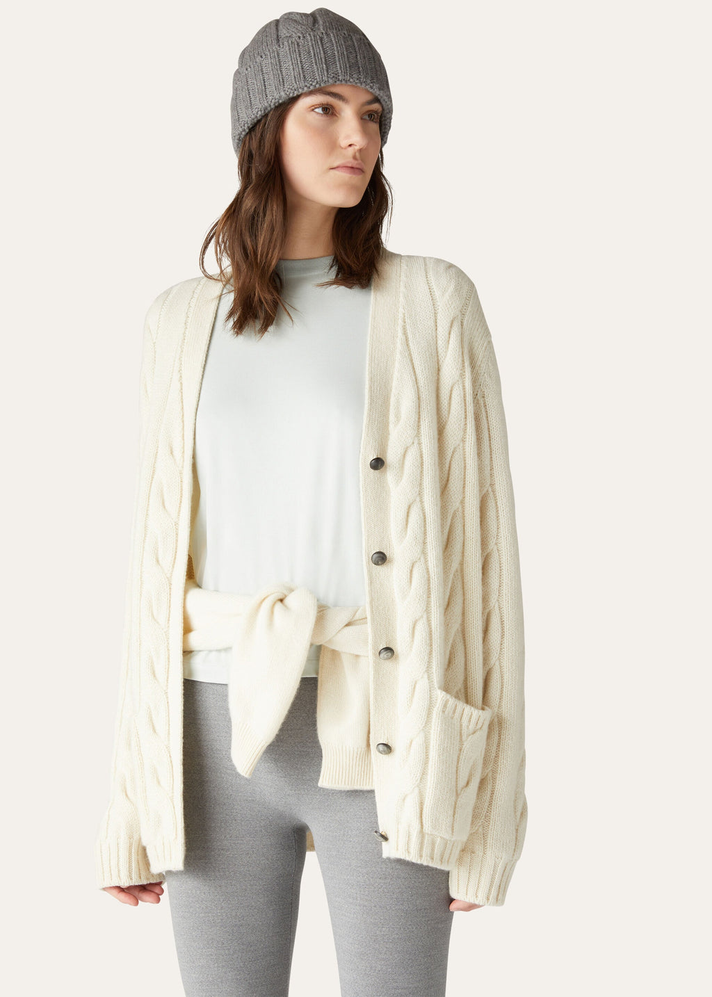Napier Cardigan - White Snow