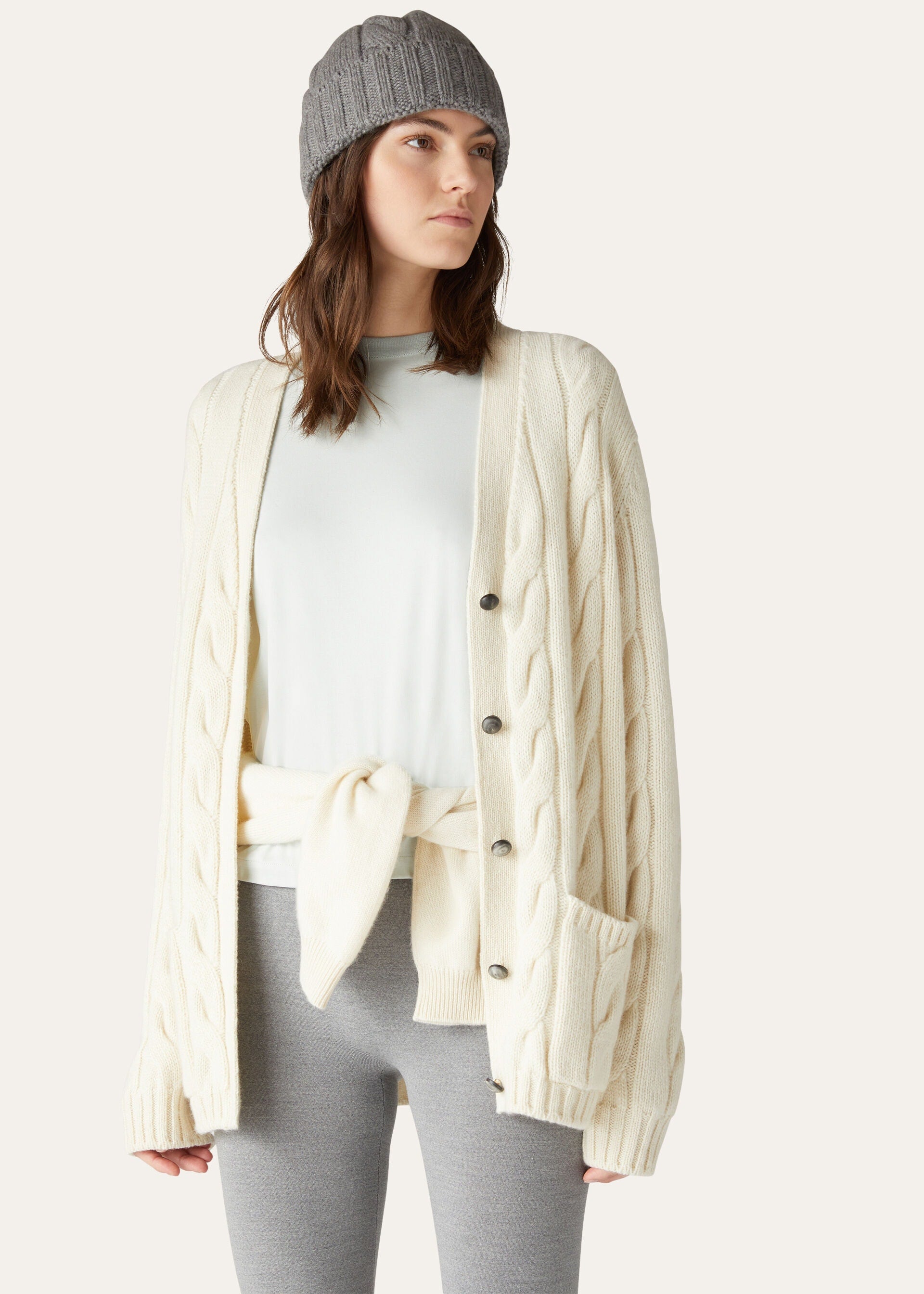 Napier Cardigan - White Snow