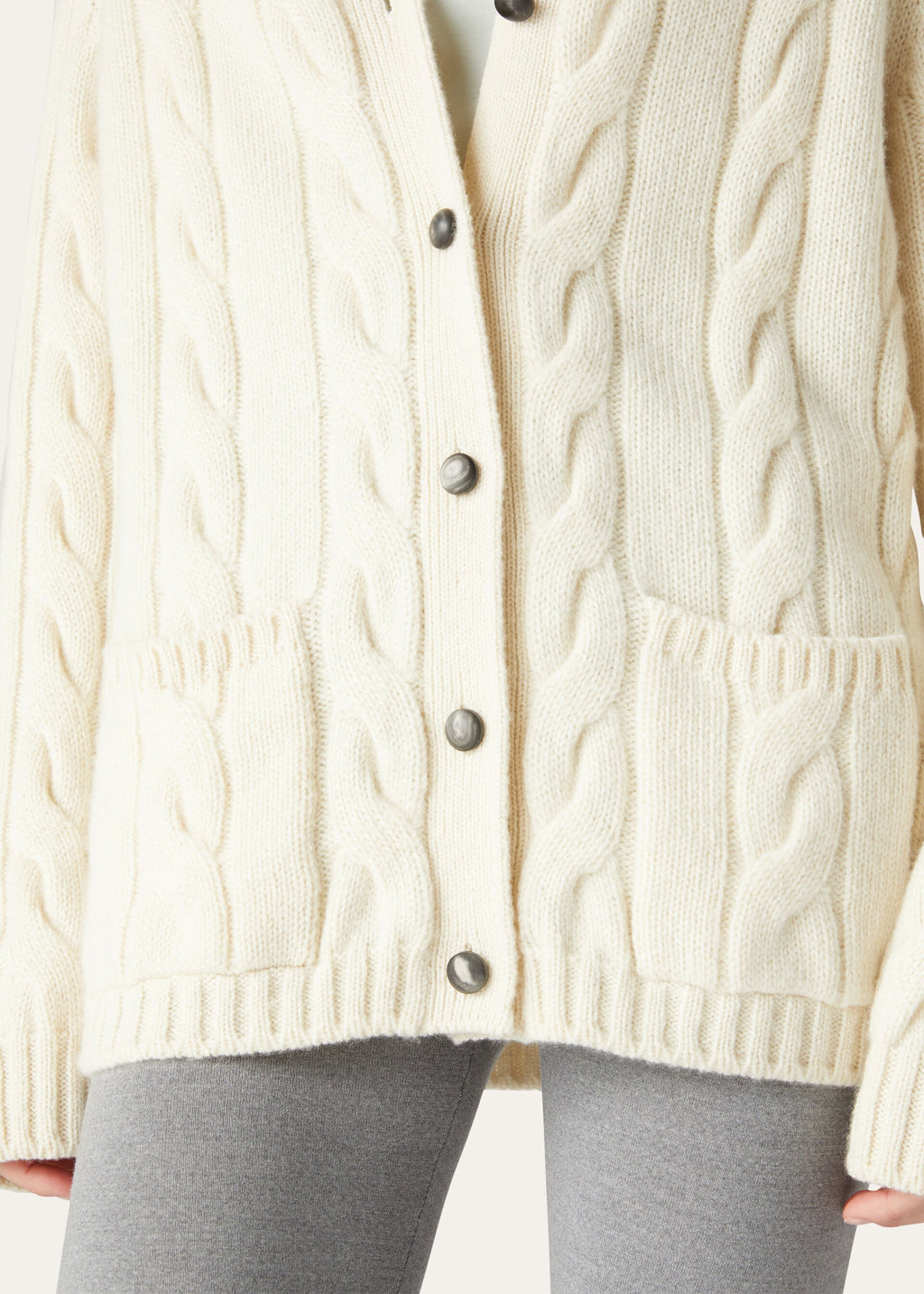 Napier Cardigan - White Snow