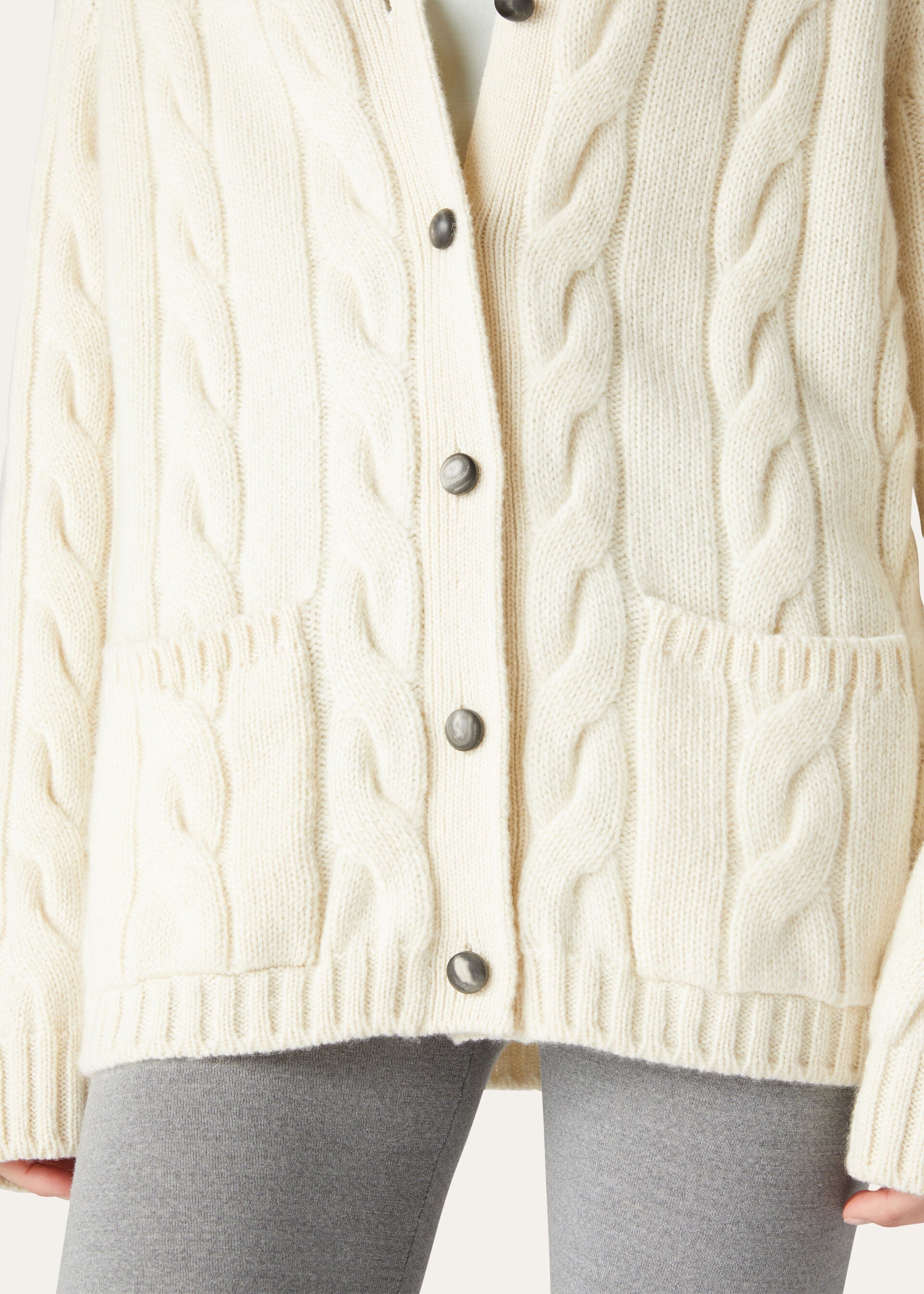 Napier Cardigan - White Snow