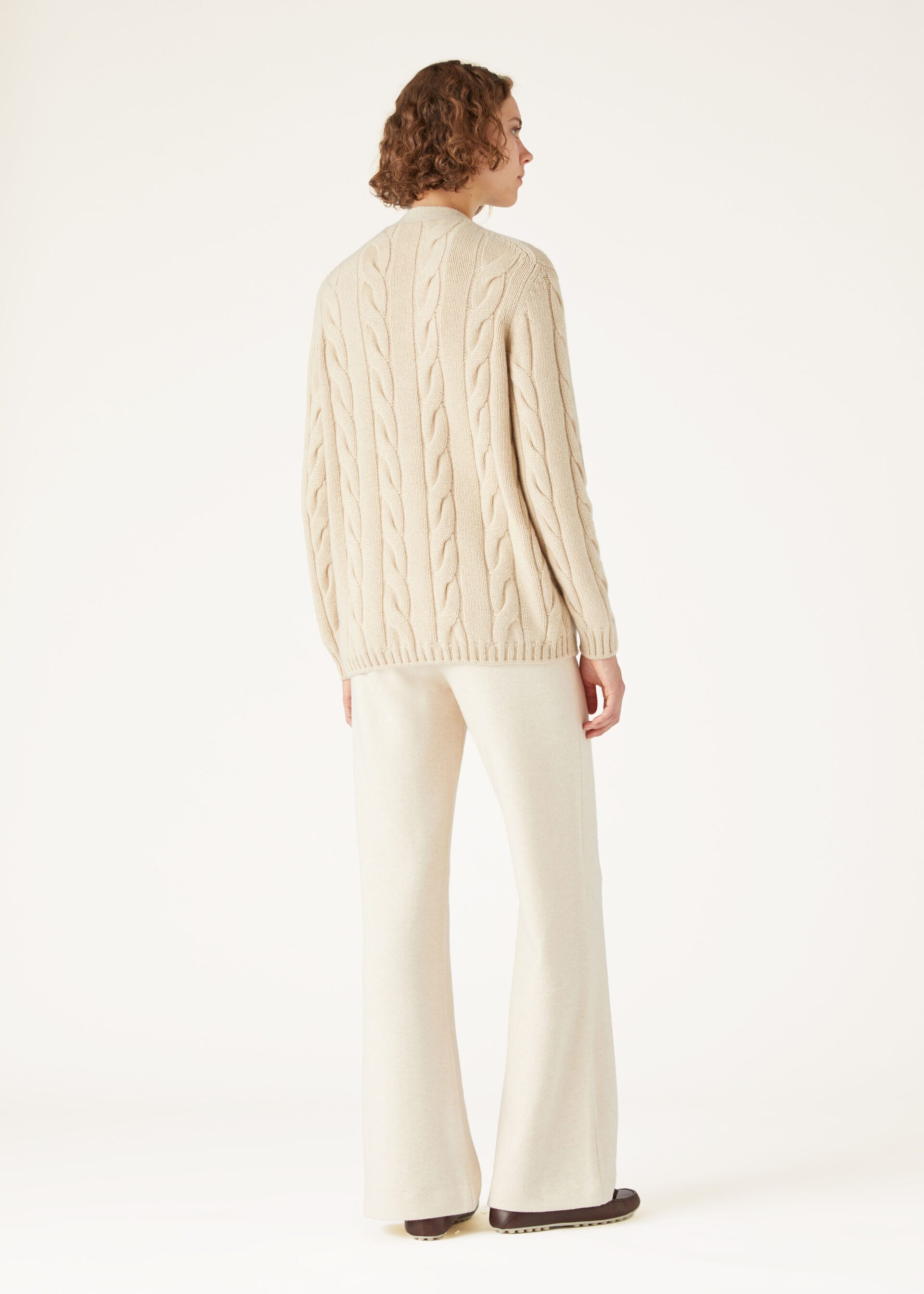 Napier Cardigan - Creamy Cashmere Melange