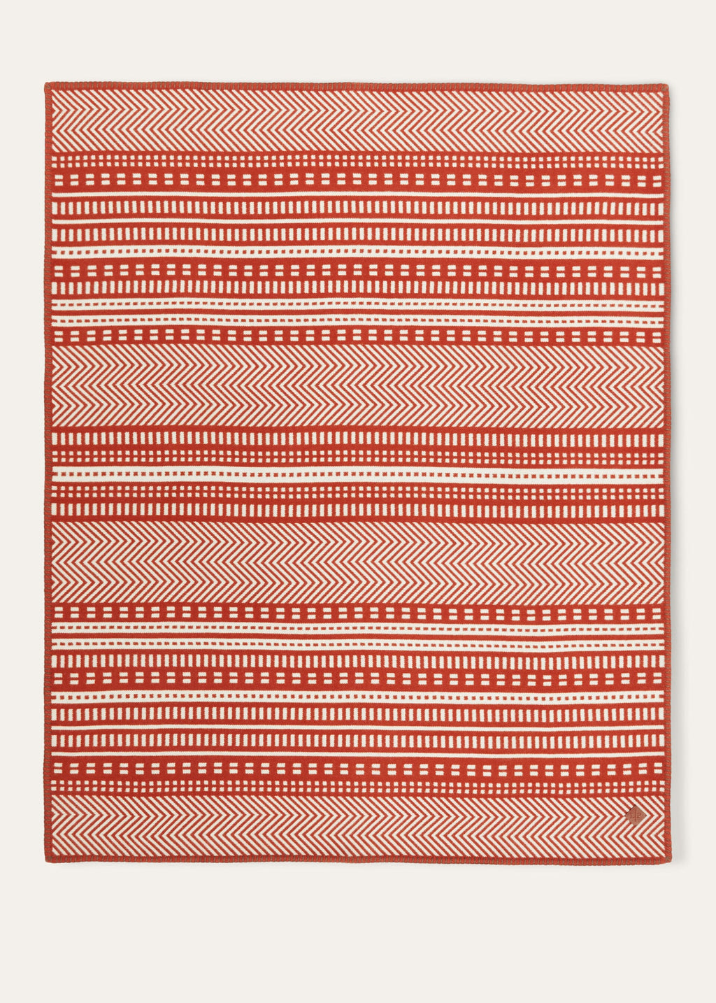 Atacama Throw Blanket - Piment Doux /White