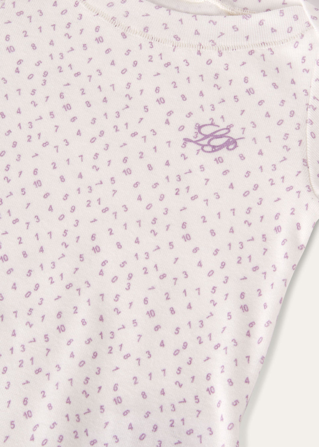Baby Little Numbers Bodysuit - Fancy White/Light Wisteria