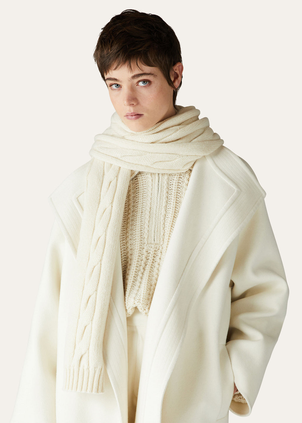 Napier Scarf - White Snow