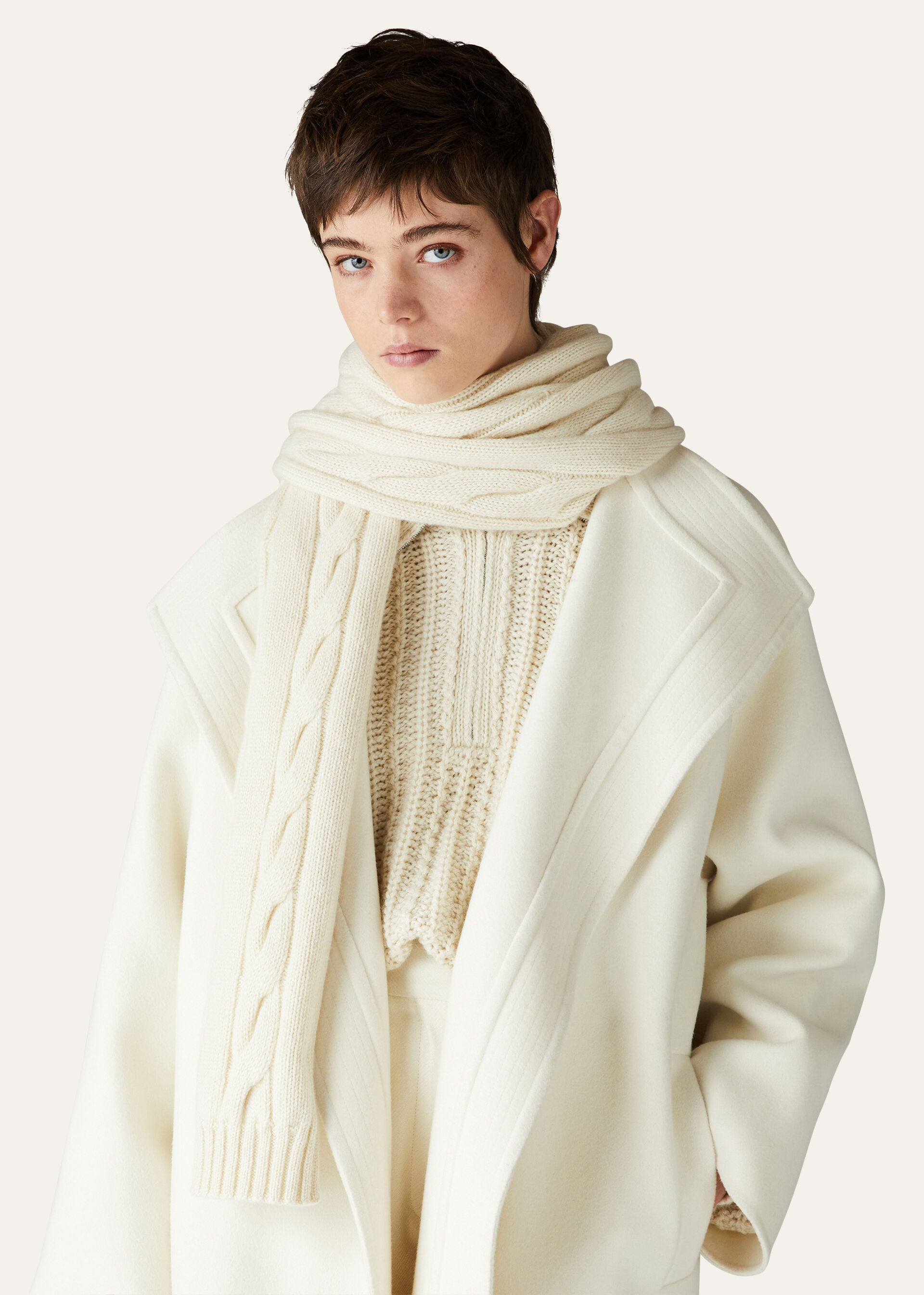 Napier Scarf - White Snow