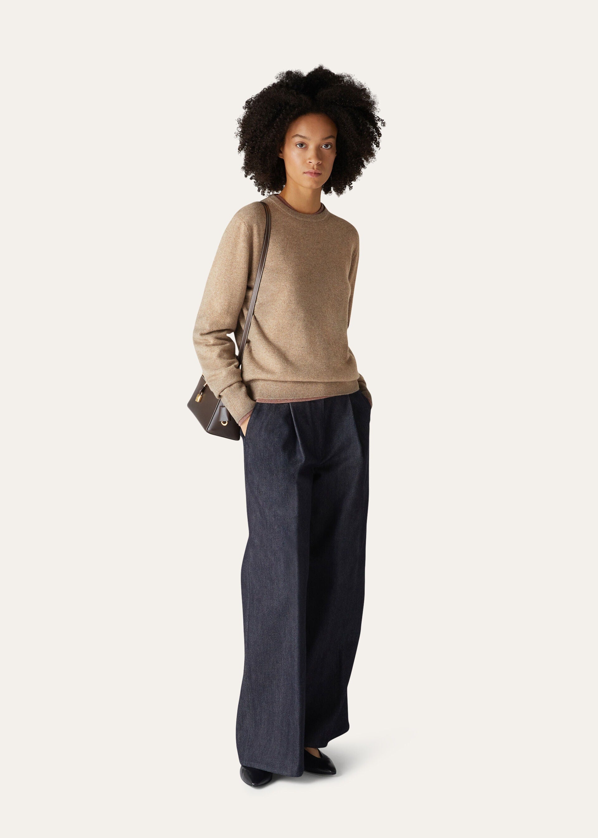 Loro Crewneck - Grain Brown Melange