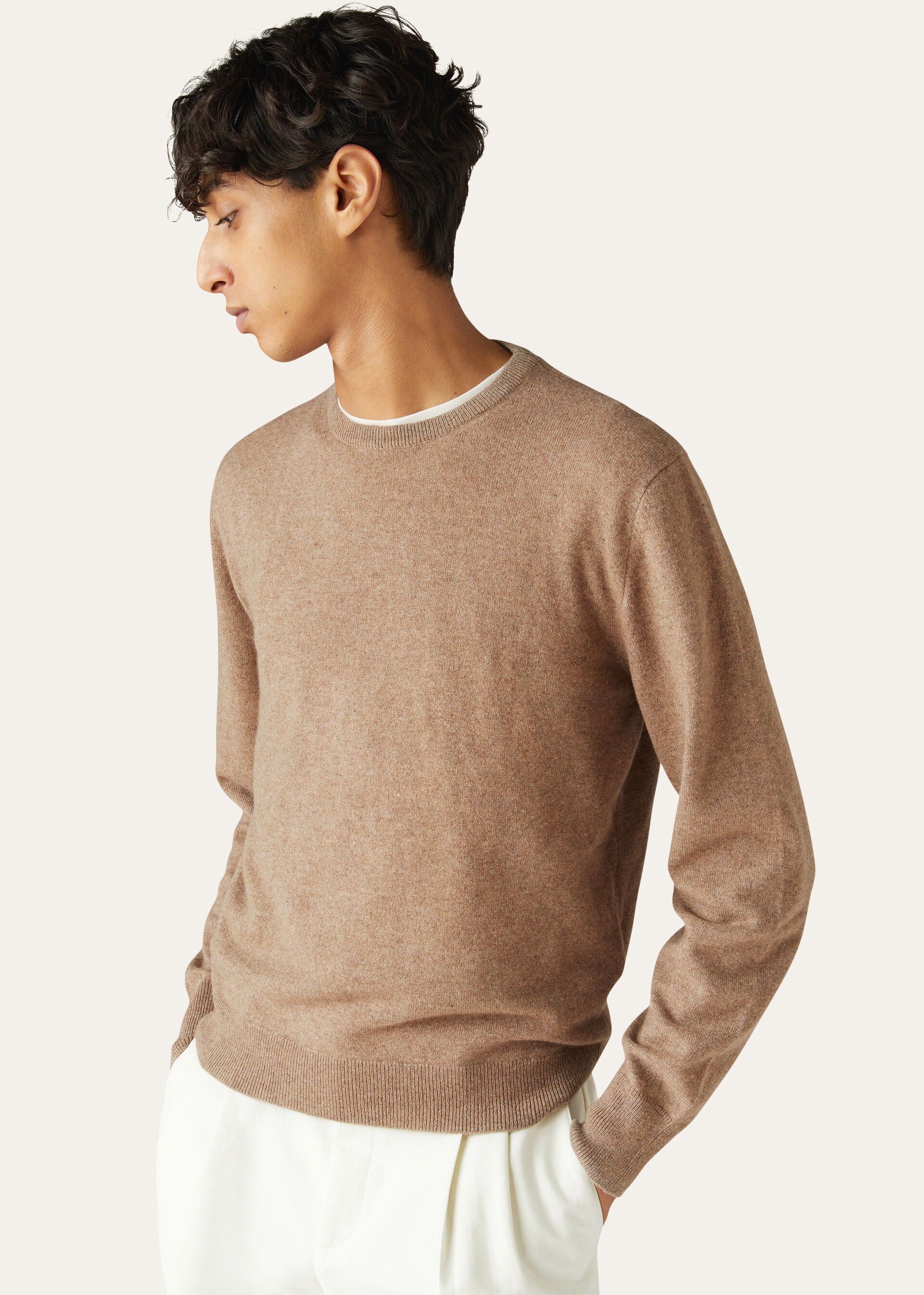 Loro Crewneck - Grain Brown Melange