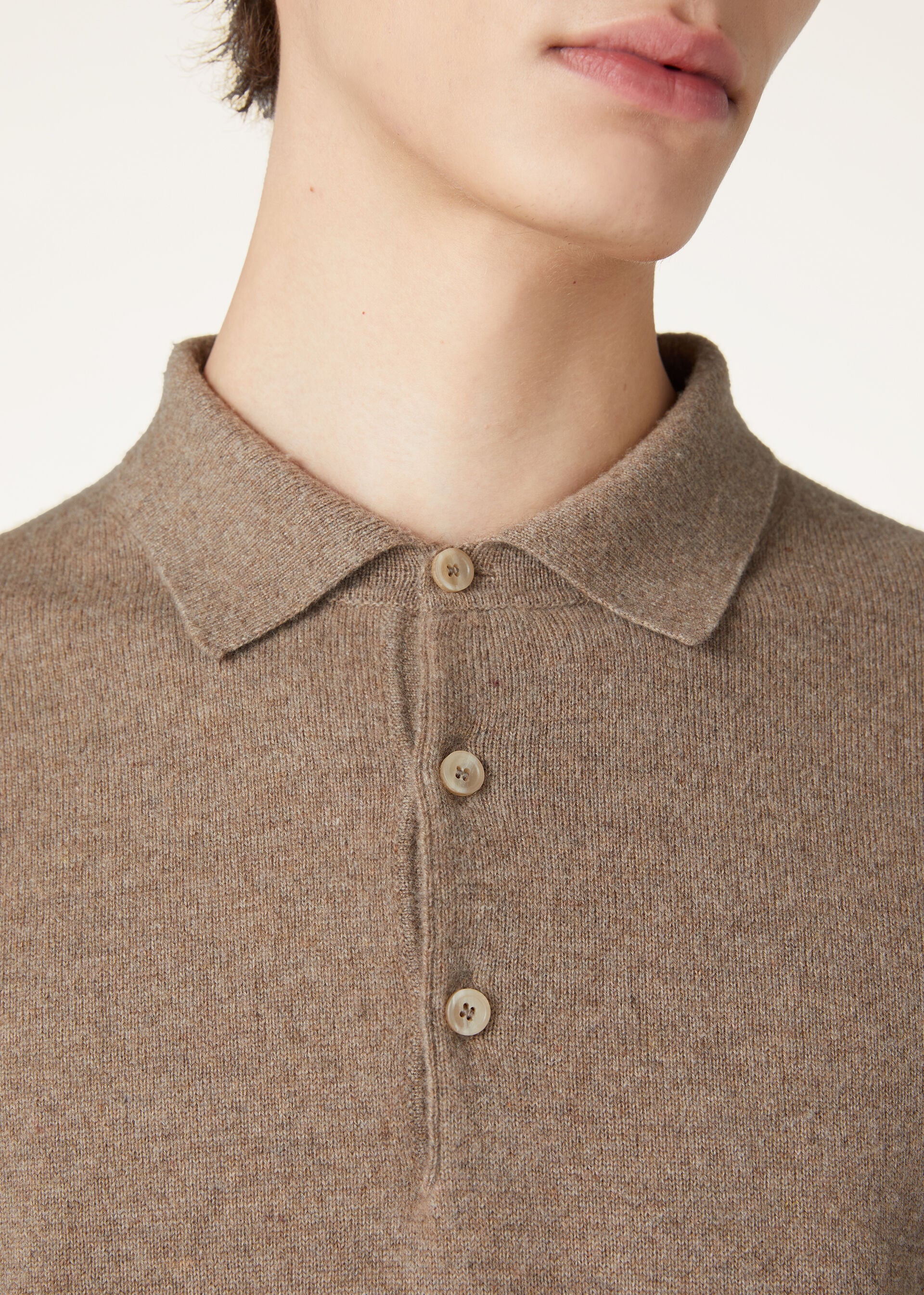 Loro Polo Shirt - Grain Brown Melange