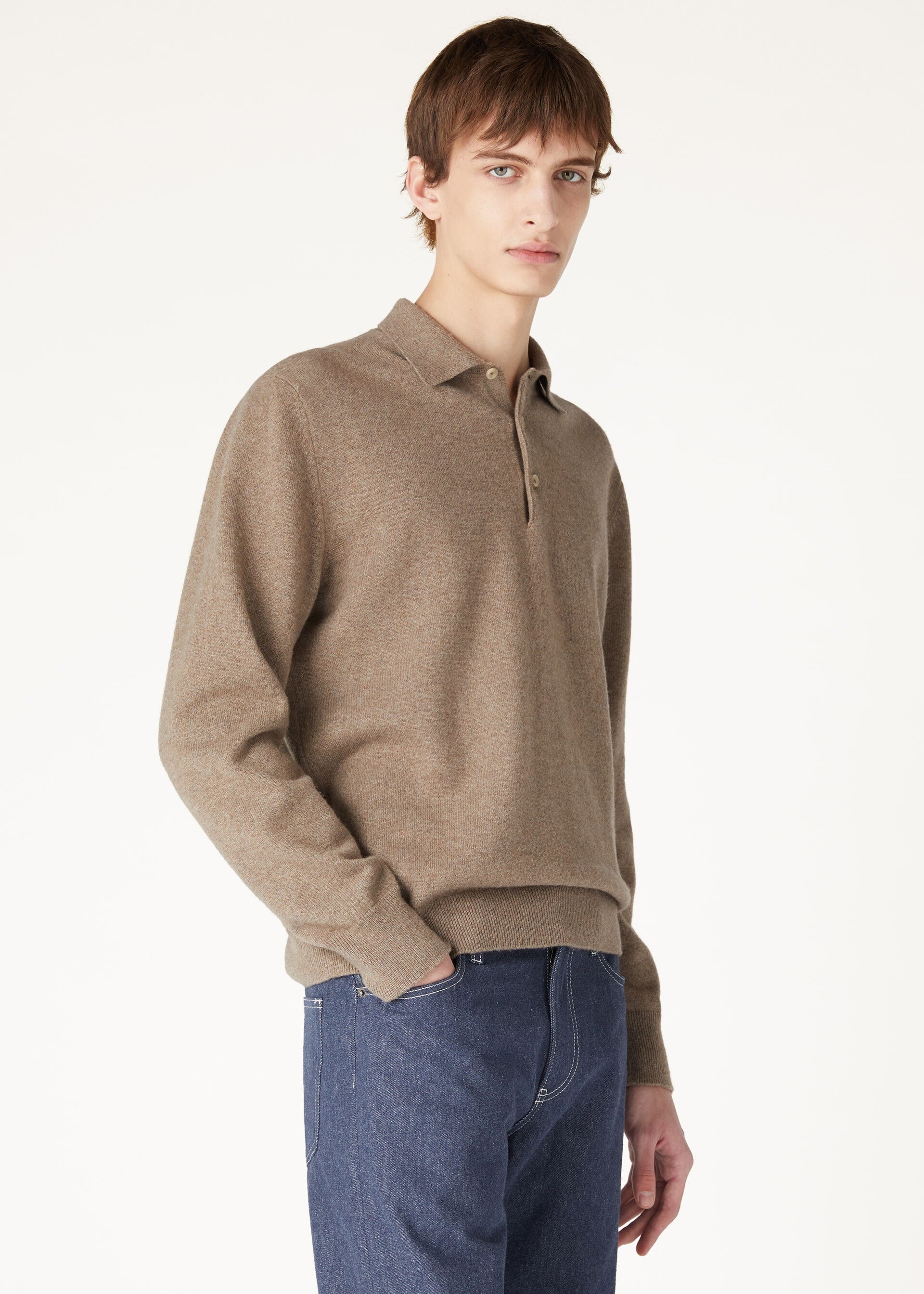 Loro Polo Shirt - Grain Brown Melange