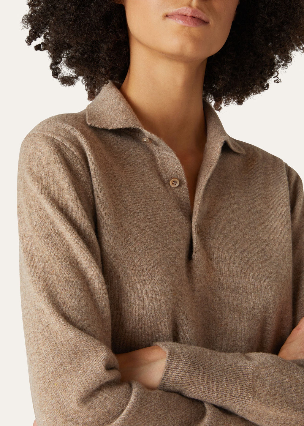 Loro Polo Shirt - Grain Brown Melange