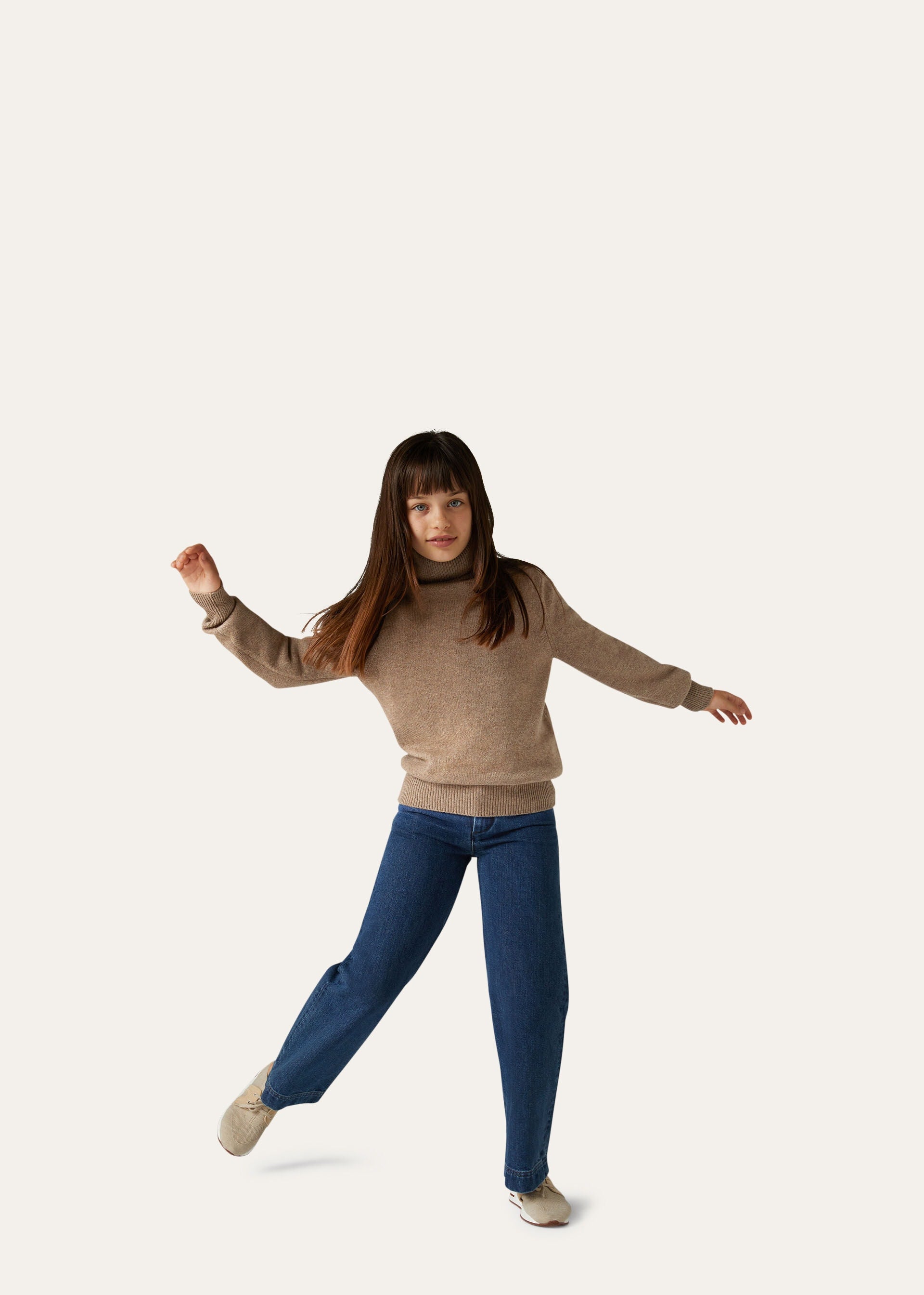 Loro Turtleneck - Grain Brown Melange