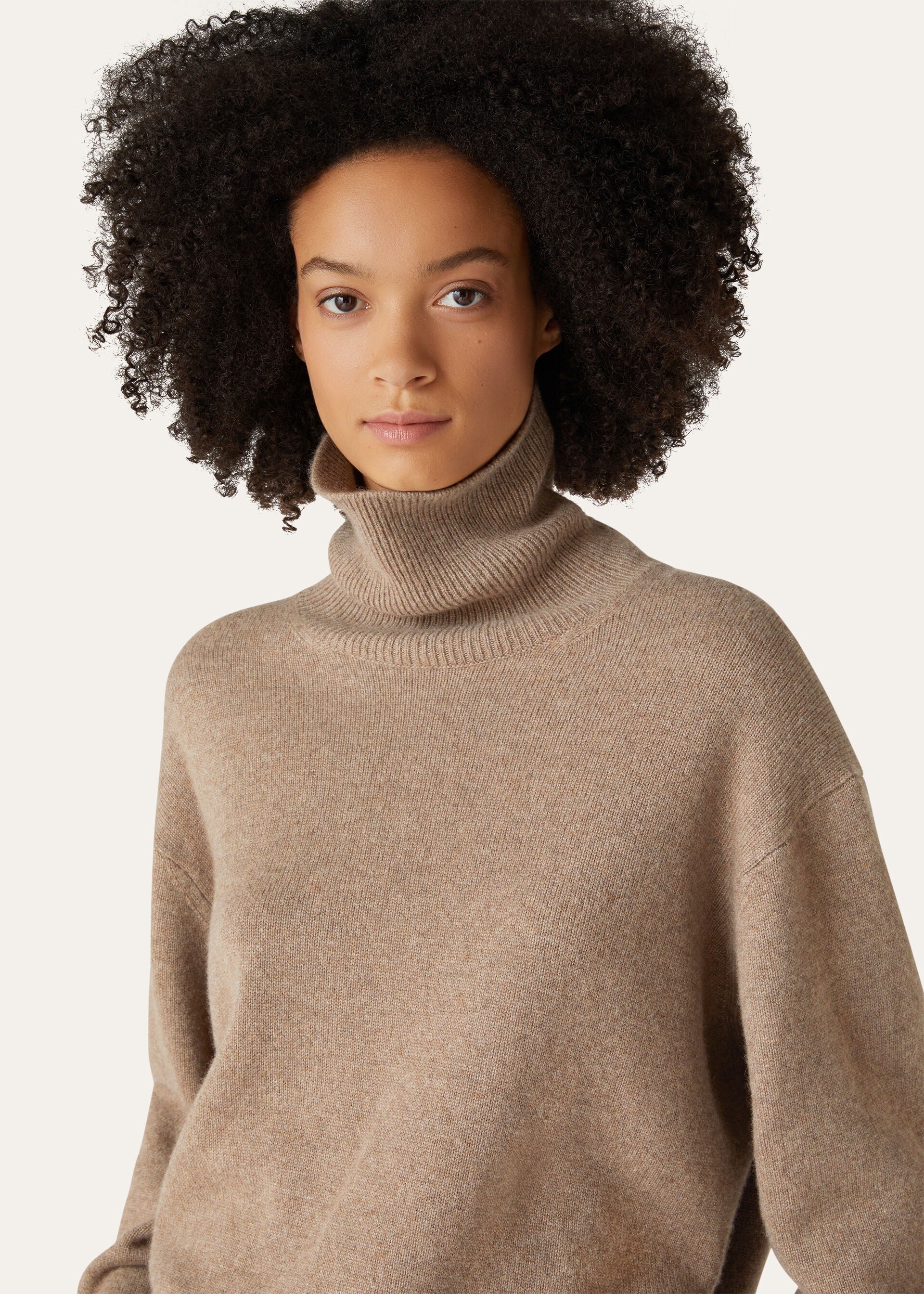 Loro Turtleneck - Grain Brown Melange