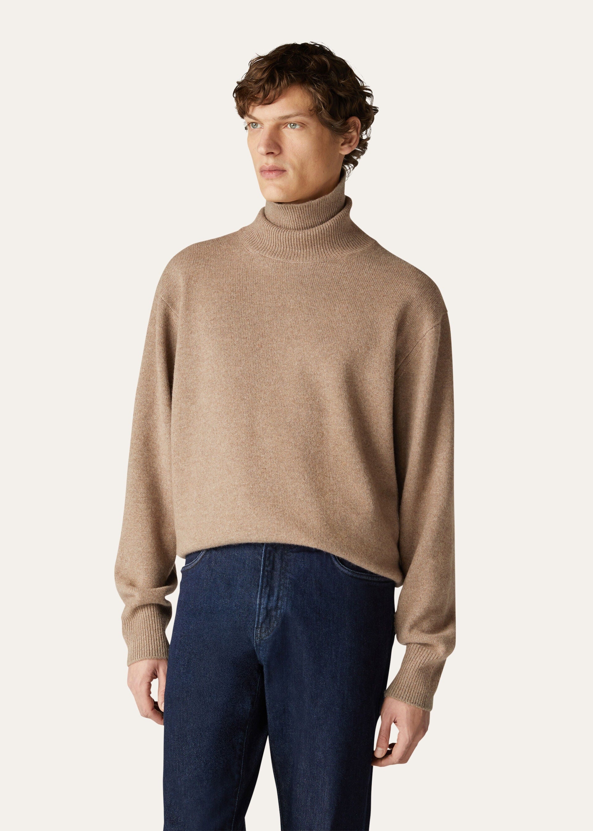 Loro Turtleneck - Grain Brown Melange