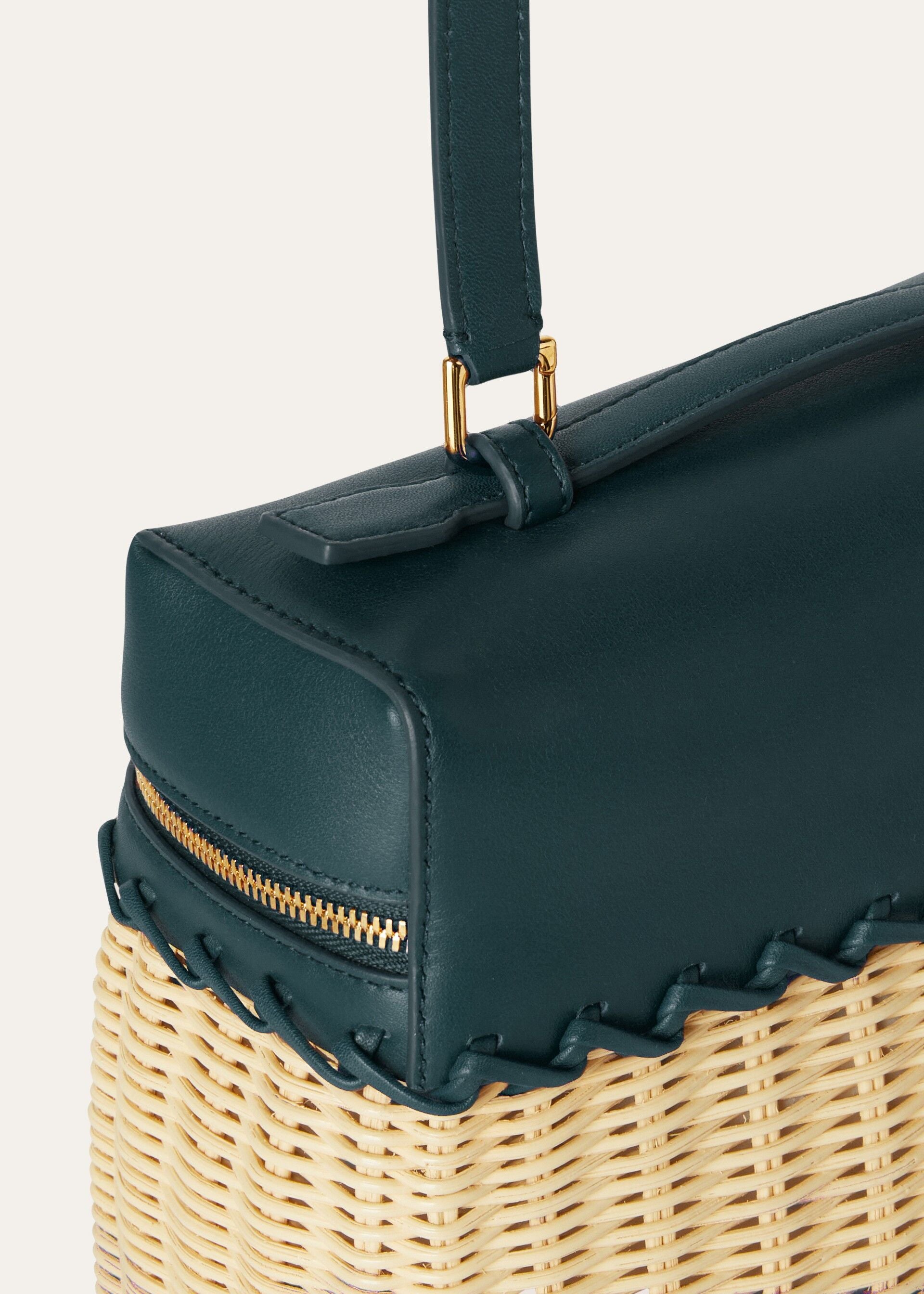 Extra Pocket L19 North-South wicker - Malt/New Petrol
