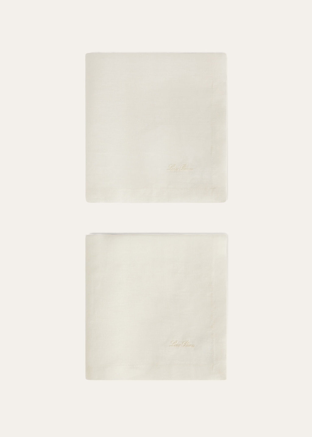Loro Piana Napkins (Set of Two) - Shaded White