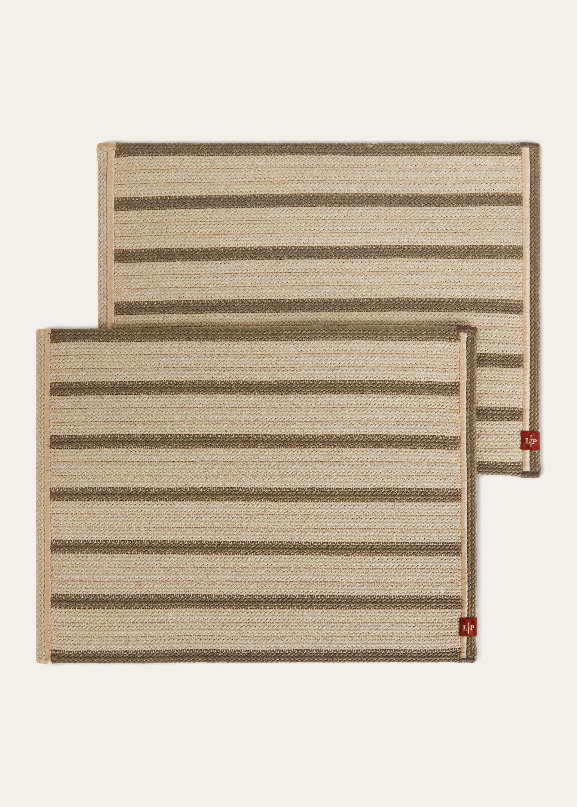 Saint Barth Placemats (Set of Two) - Tundra/Kasha