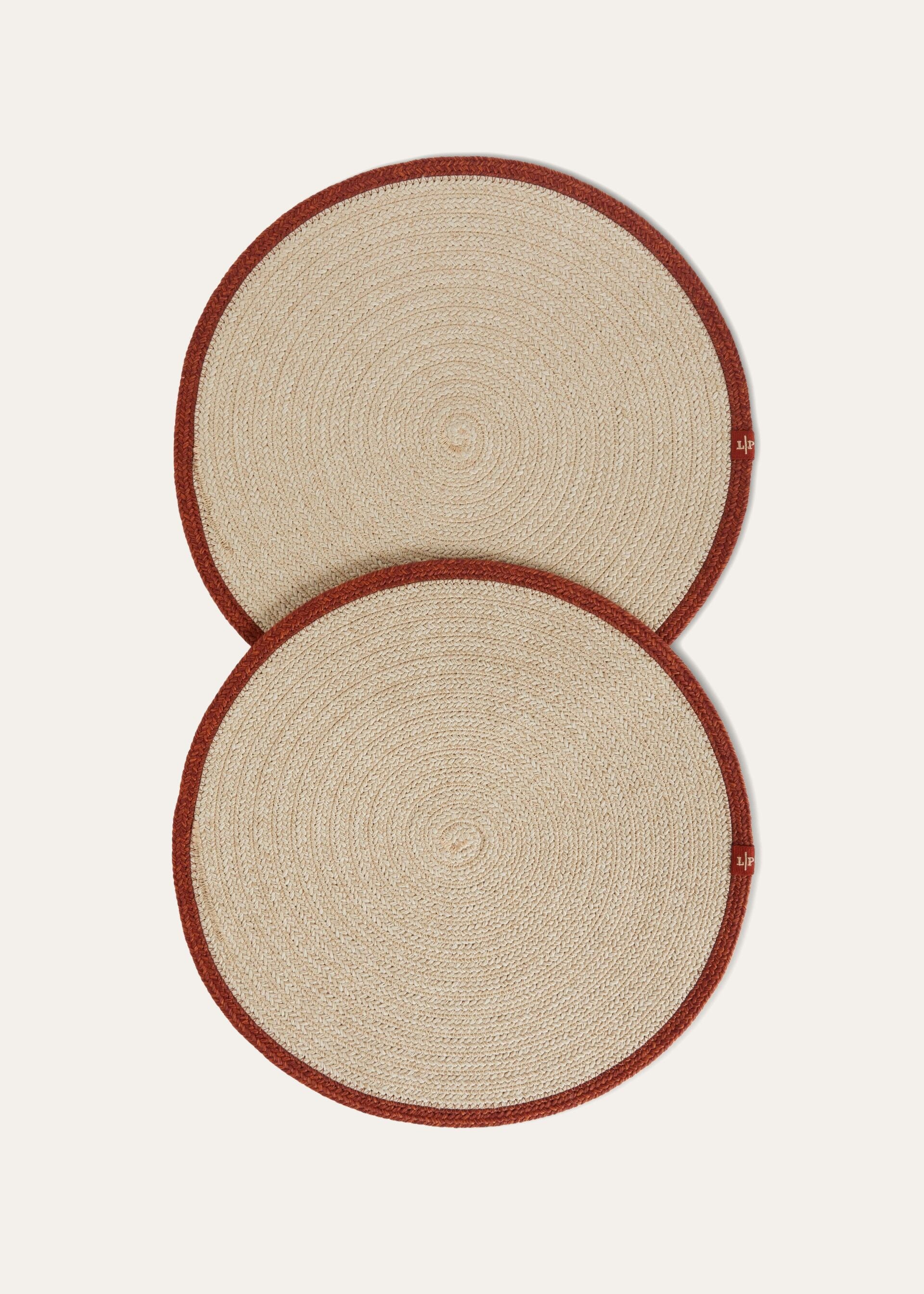 Saint Barth Round Placemats (Set of Two) - Borioso/Kasha