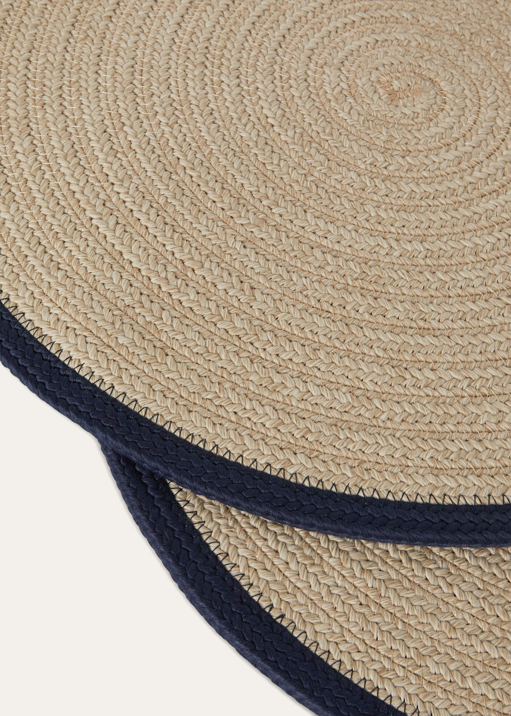 Saint Barth Round Placemats (Set of Two) - Midnight/Kasha