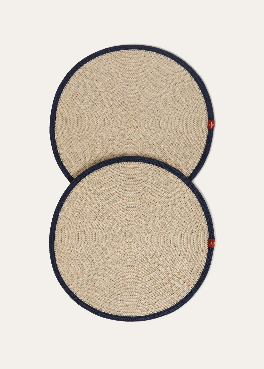 Saint Barth Round Placemats (Set of Two) - Midnight/Kasha