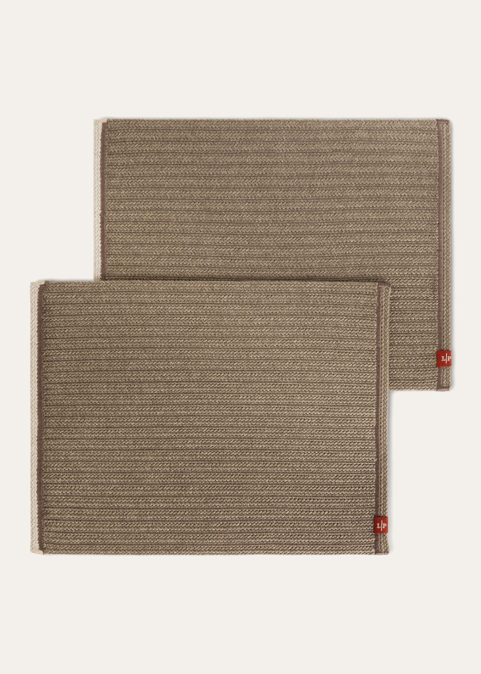 Saint Barth Placemats (Set of Two) - Tundra/Kasha