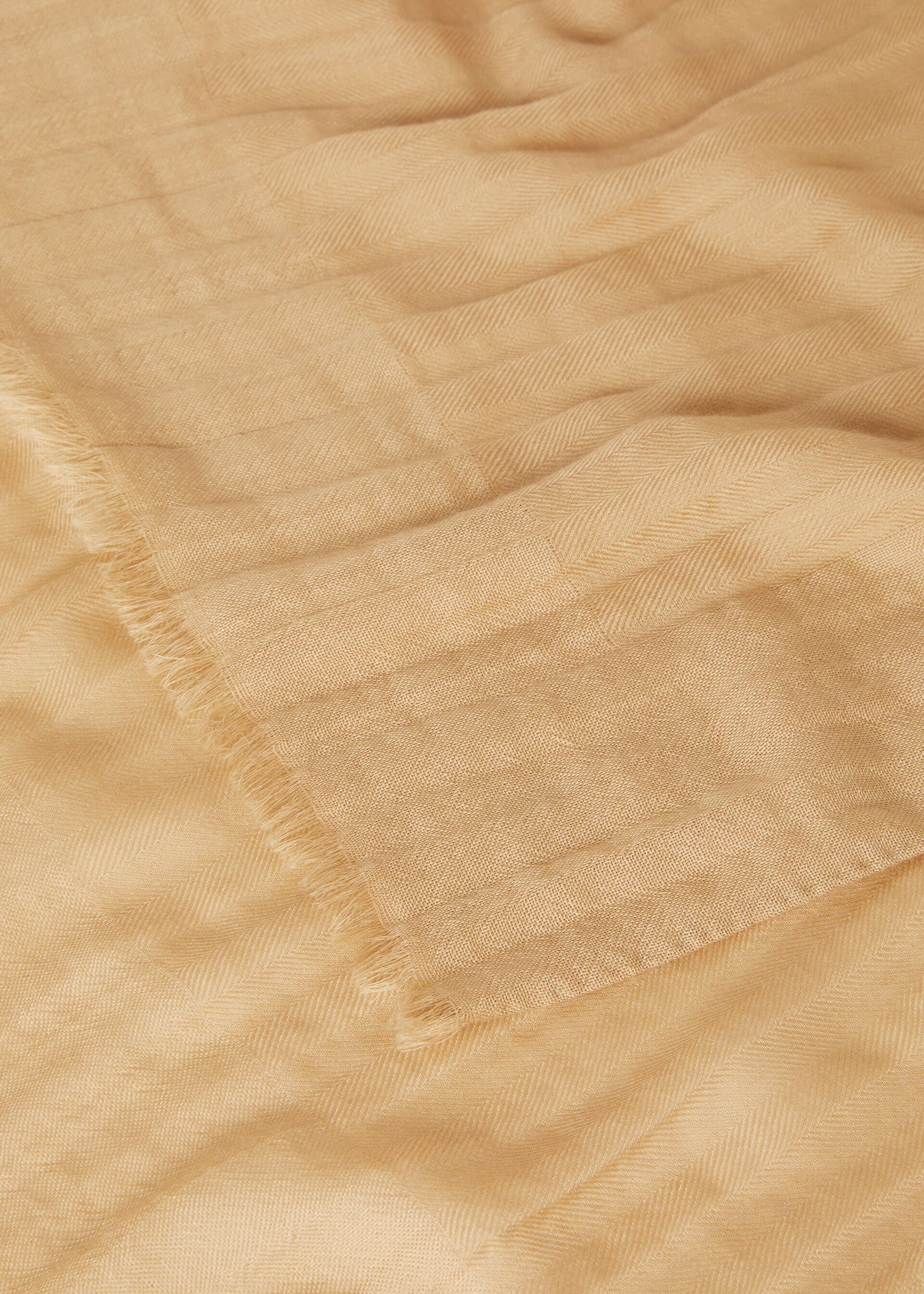 Maxi Crest Stole - Warm Beige