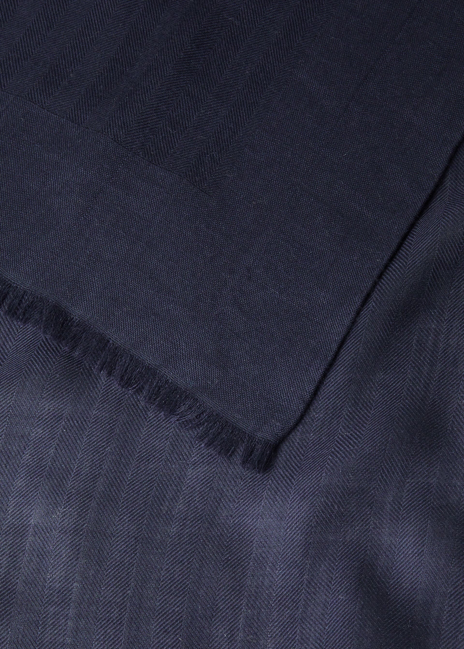 Maxi Crest Stole - Navy Blue