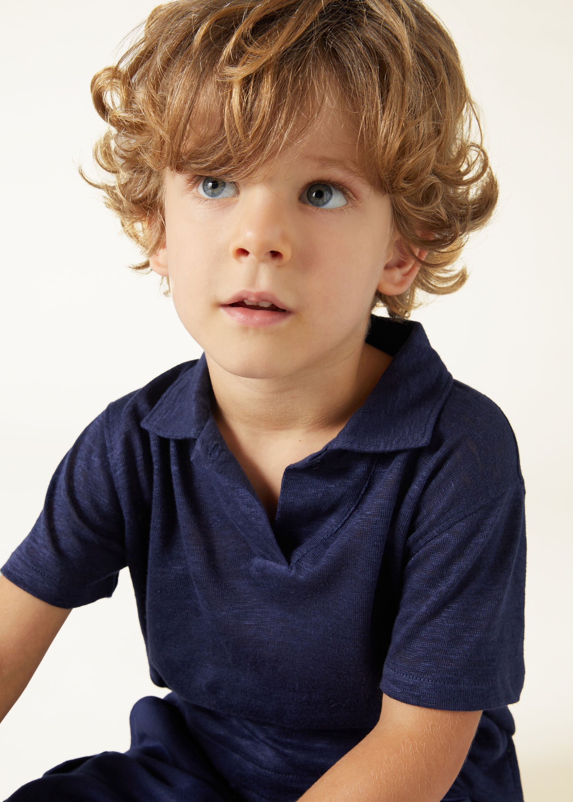 Kid's Coastline Polo Shirt - Deep Pacific