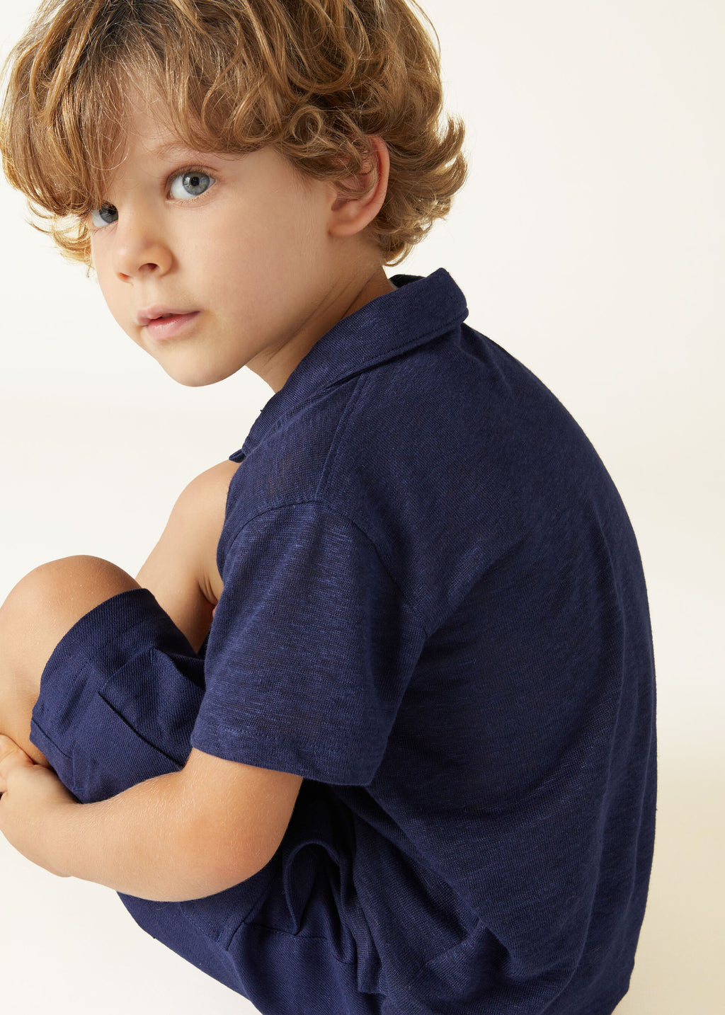 Kid's Coastline Polo Shirt - Deep Pacific