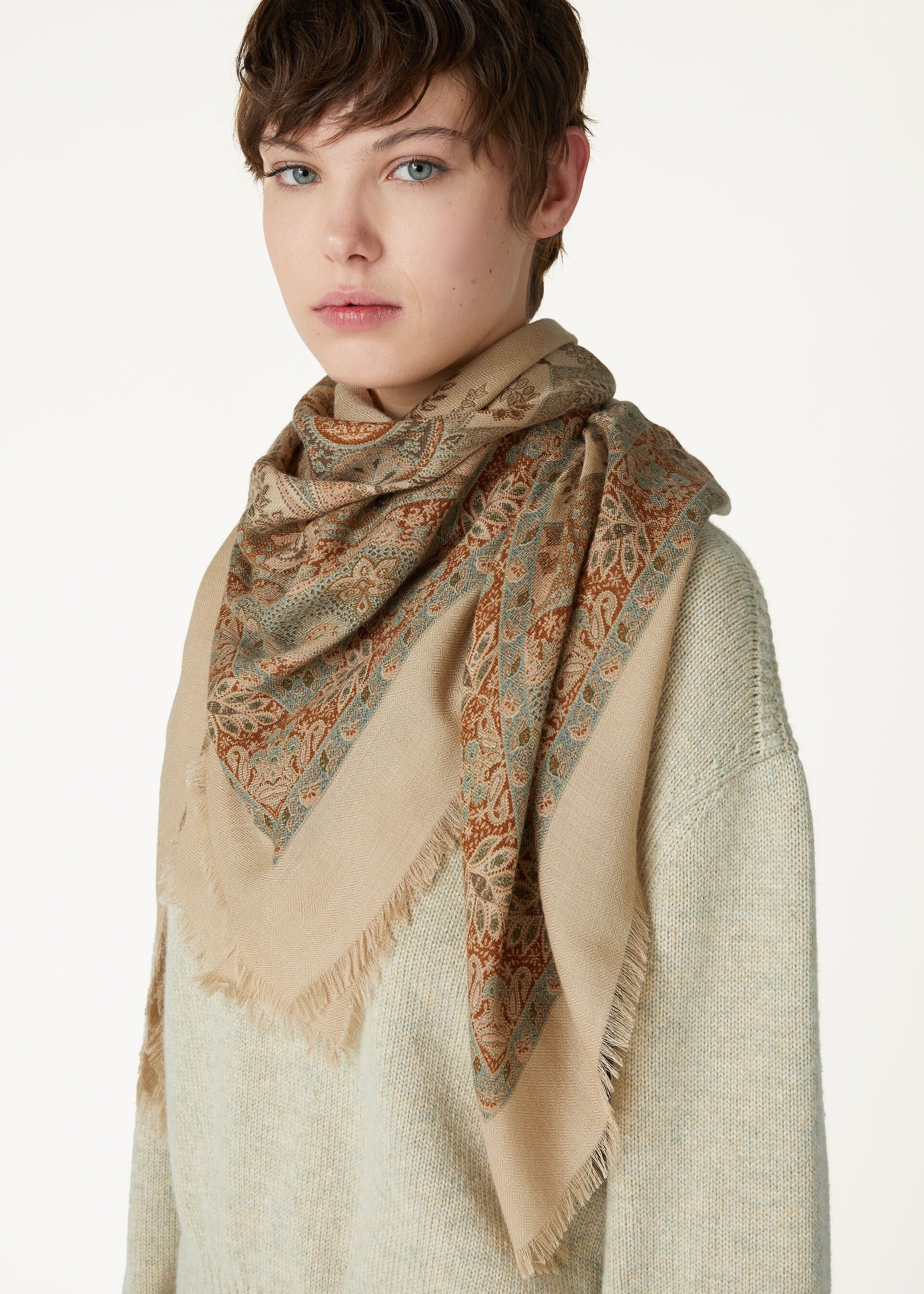 Yoyogi Shawl - Hinoki Wood/Moss/Rust