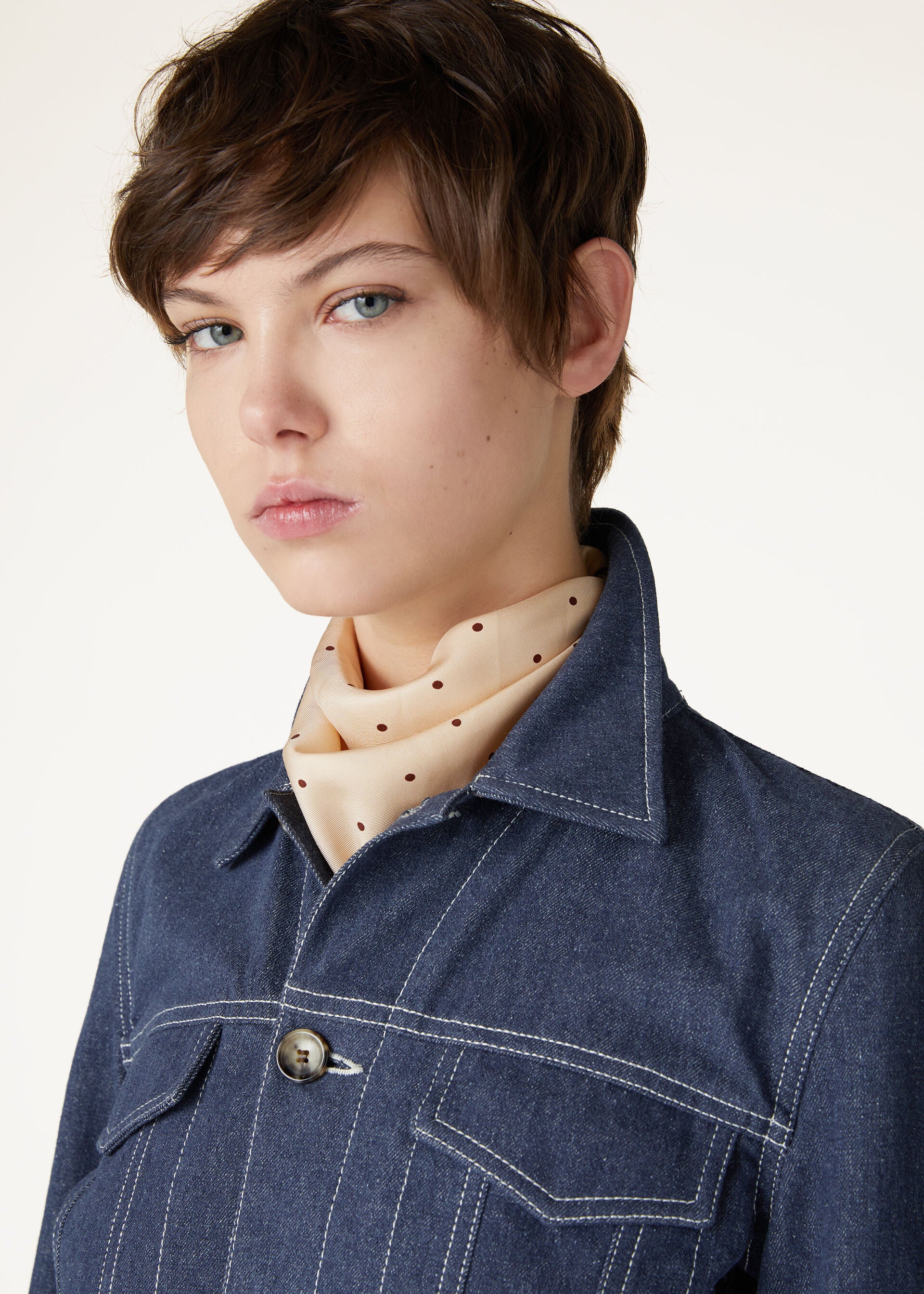 Triangle Scarf 90x60 - Lotus Root/Brown
