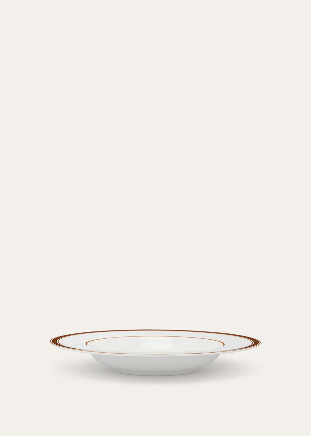 Suitcase Stripe Border Soup Bowl - Kummel Striped
